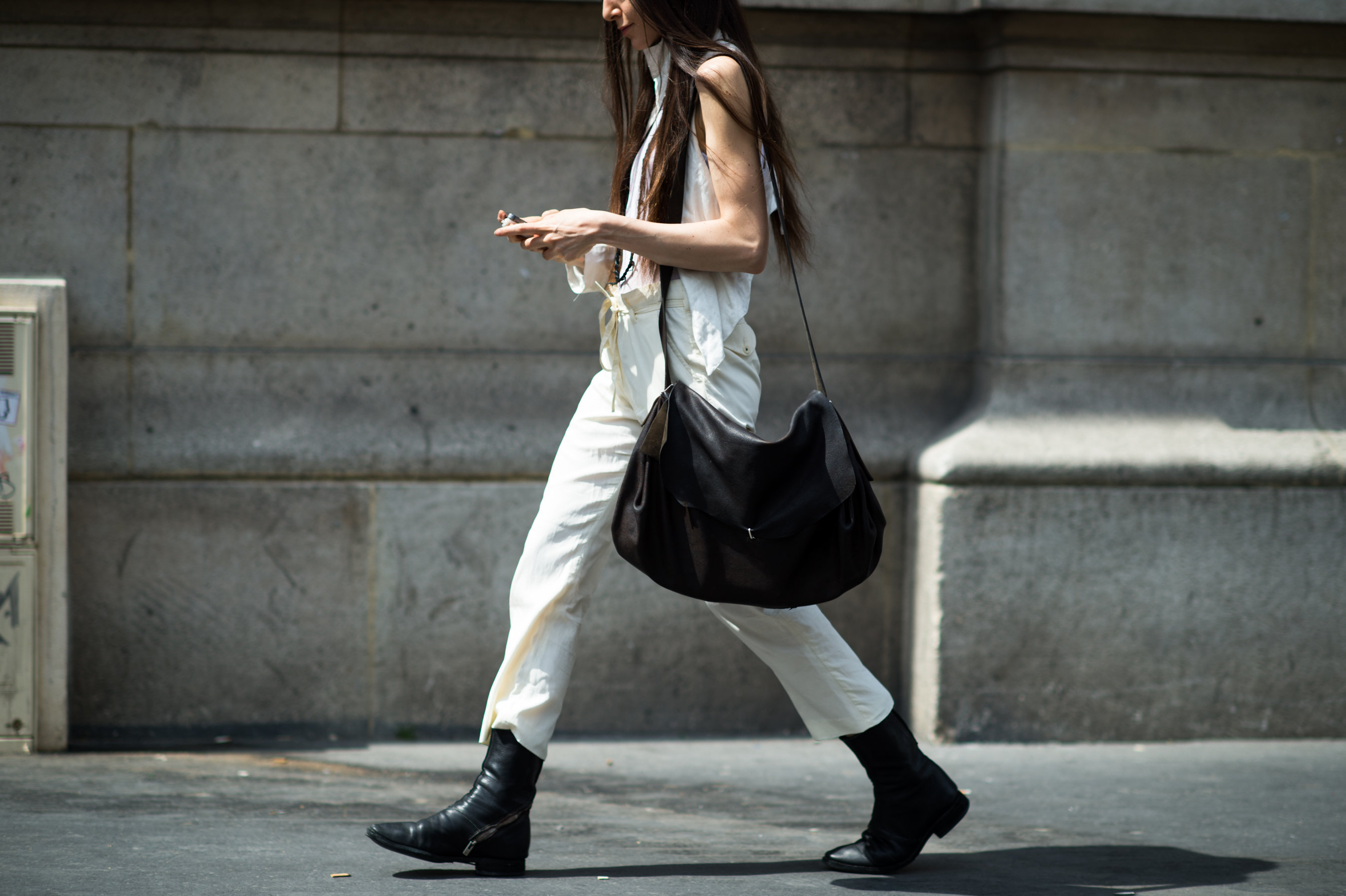 Italian girl wearing all white with CCP