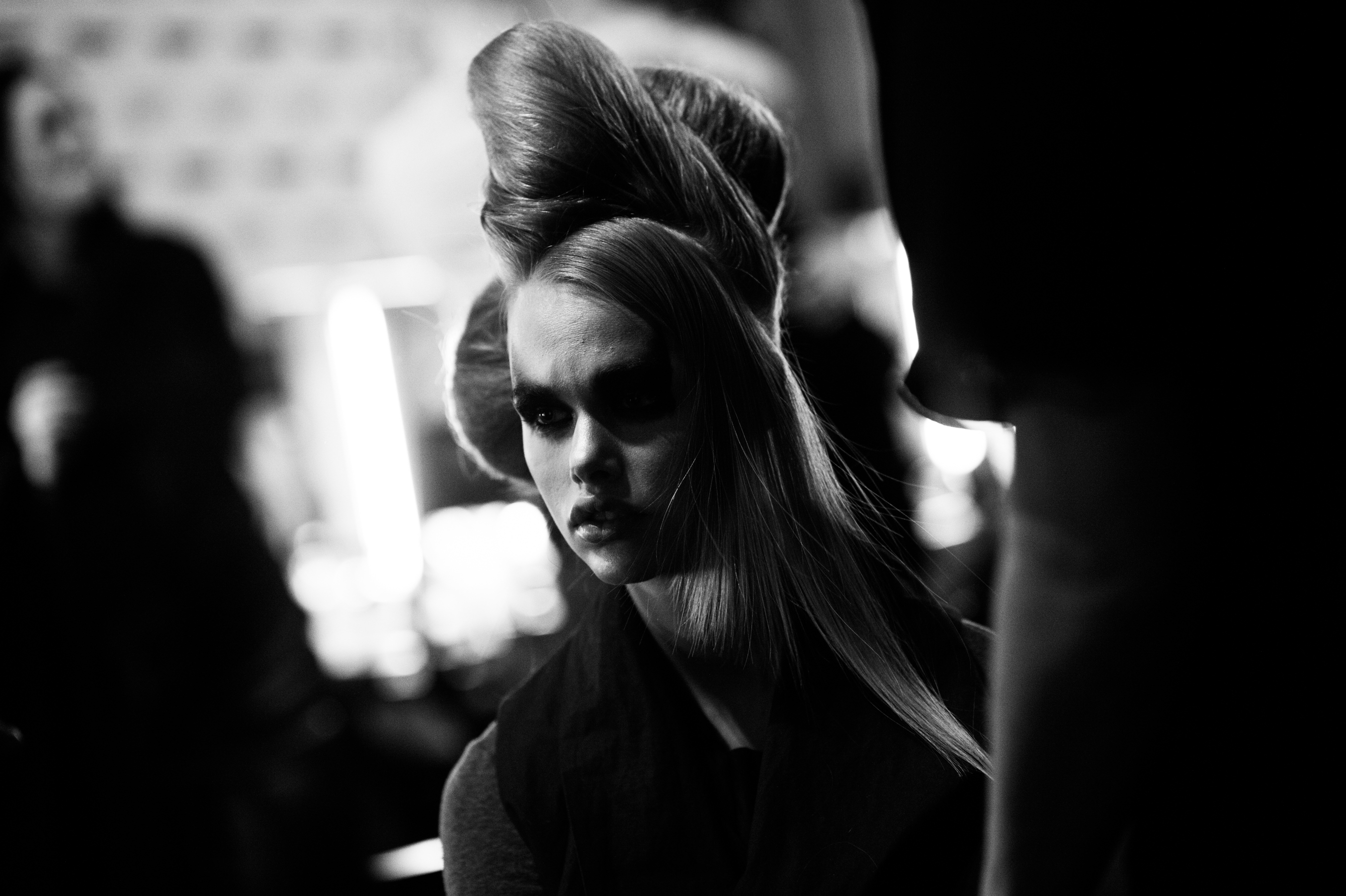 Danish model with big crazy hair