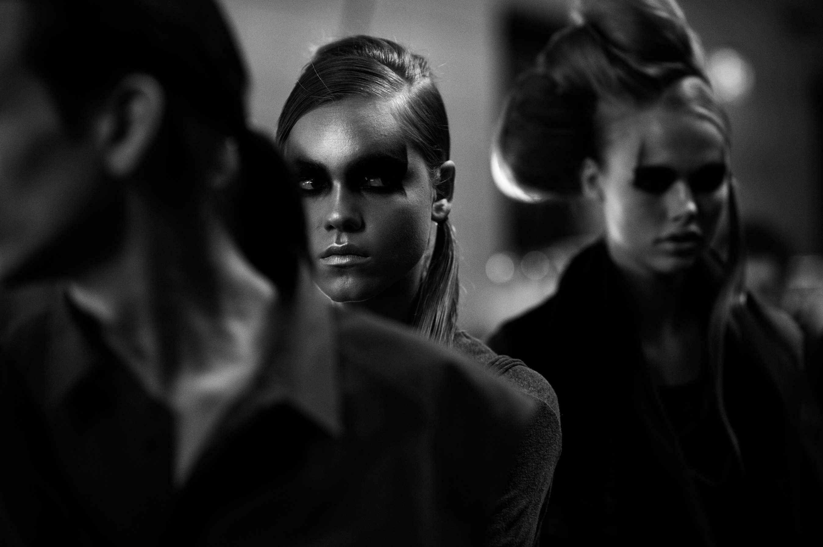 Danish model before a fashion show