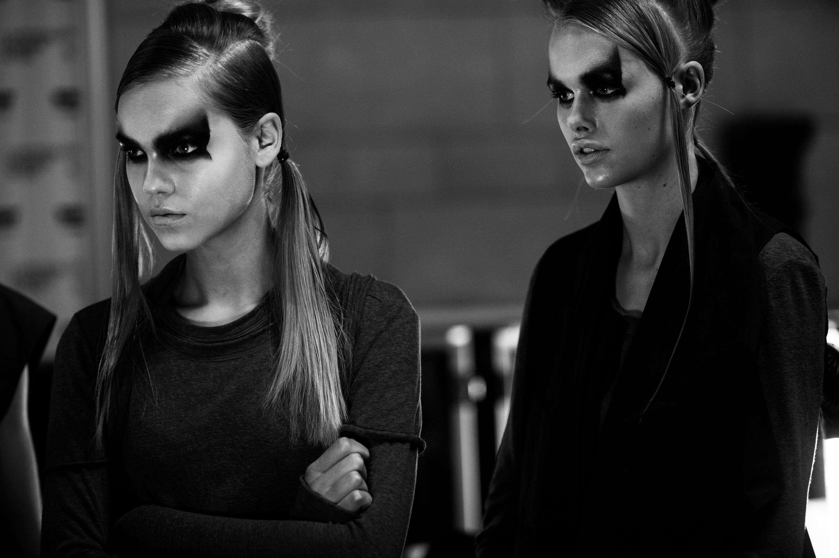 Two Danish models before fashion show