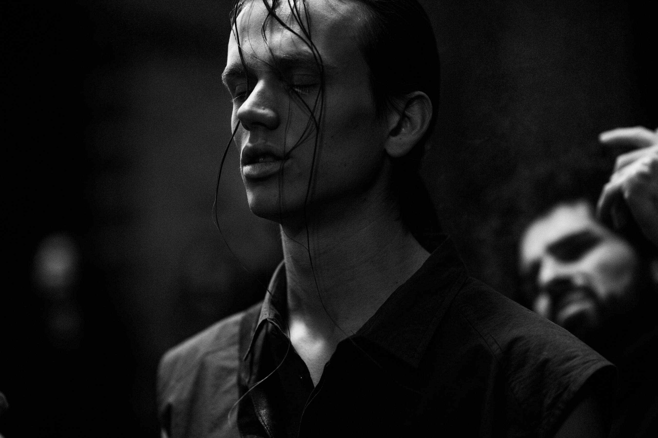 Danish male model in hair and makeup