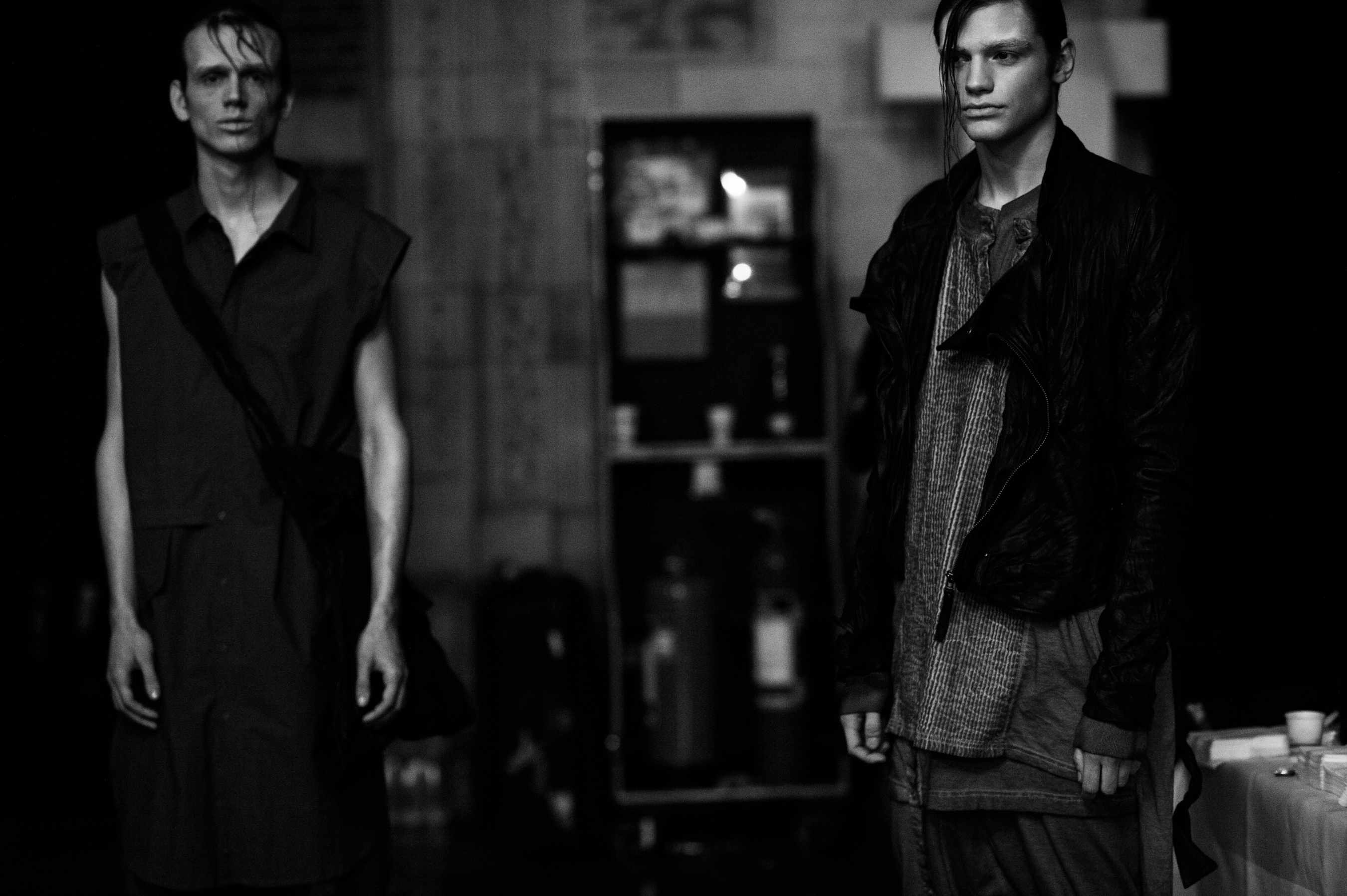 Two Danish male models before fashion show