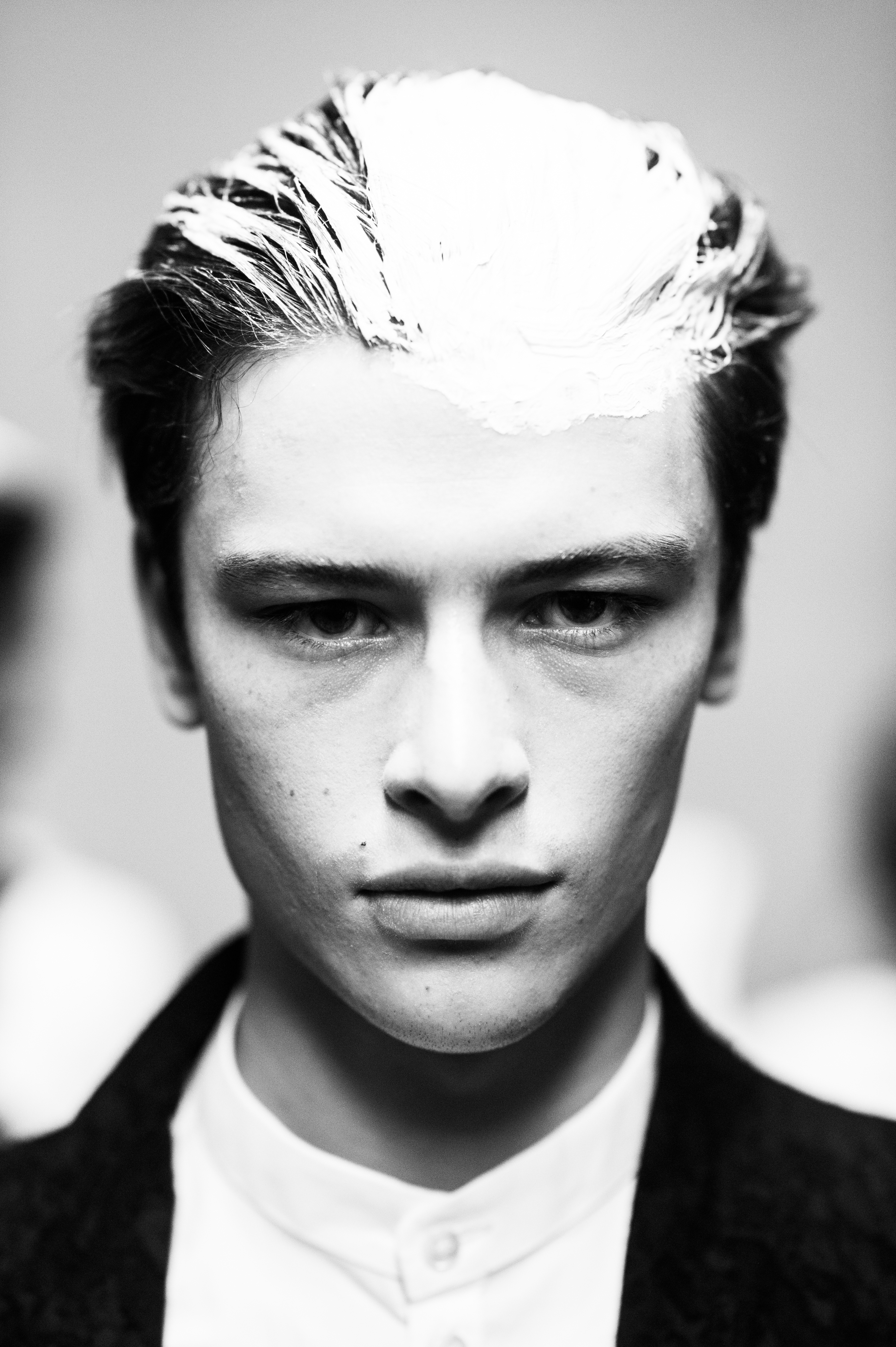 Male model portrait before a fashion show