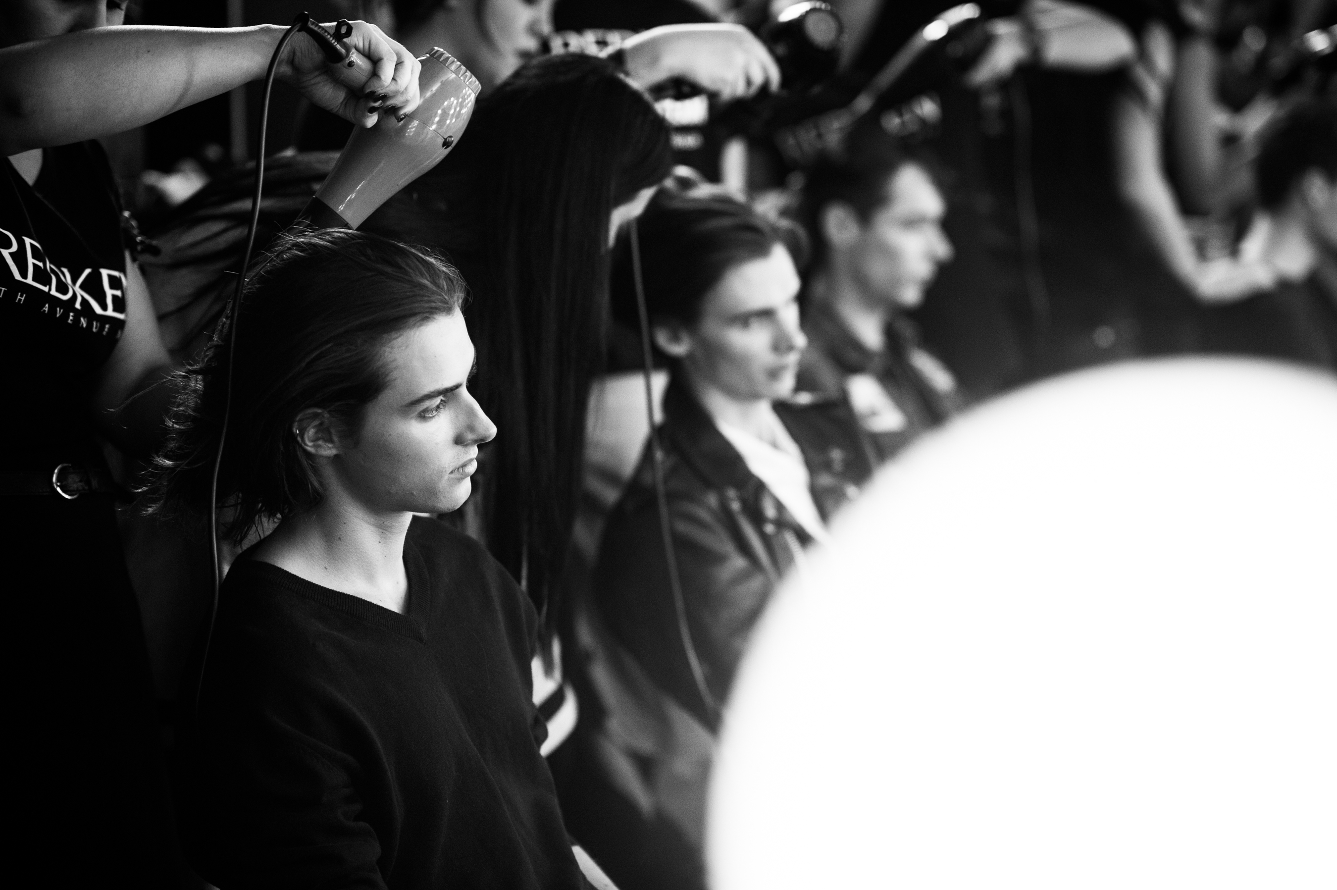 Male models in hair and makeup