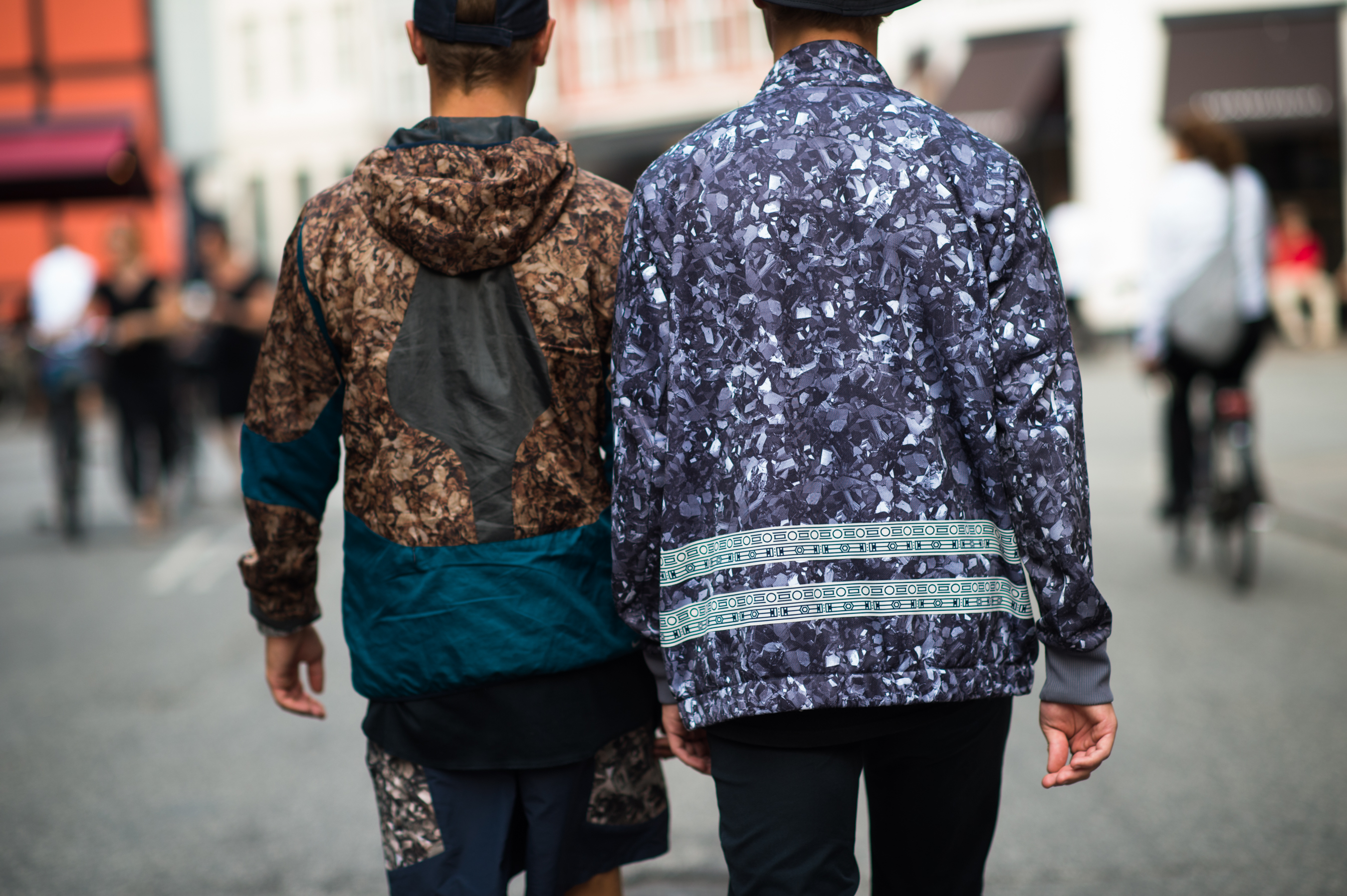 Two men wearing WoodWood and Gyakusou Nike