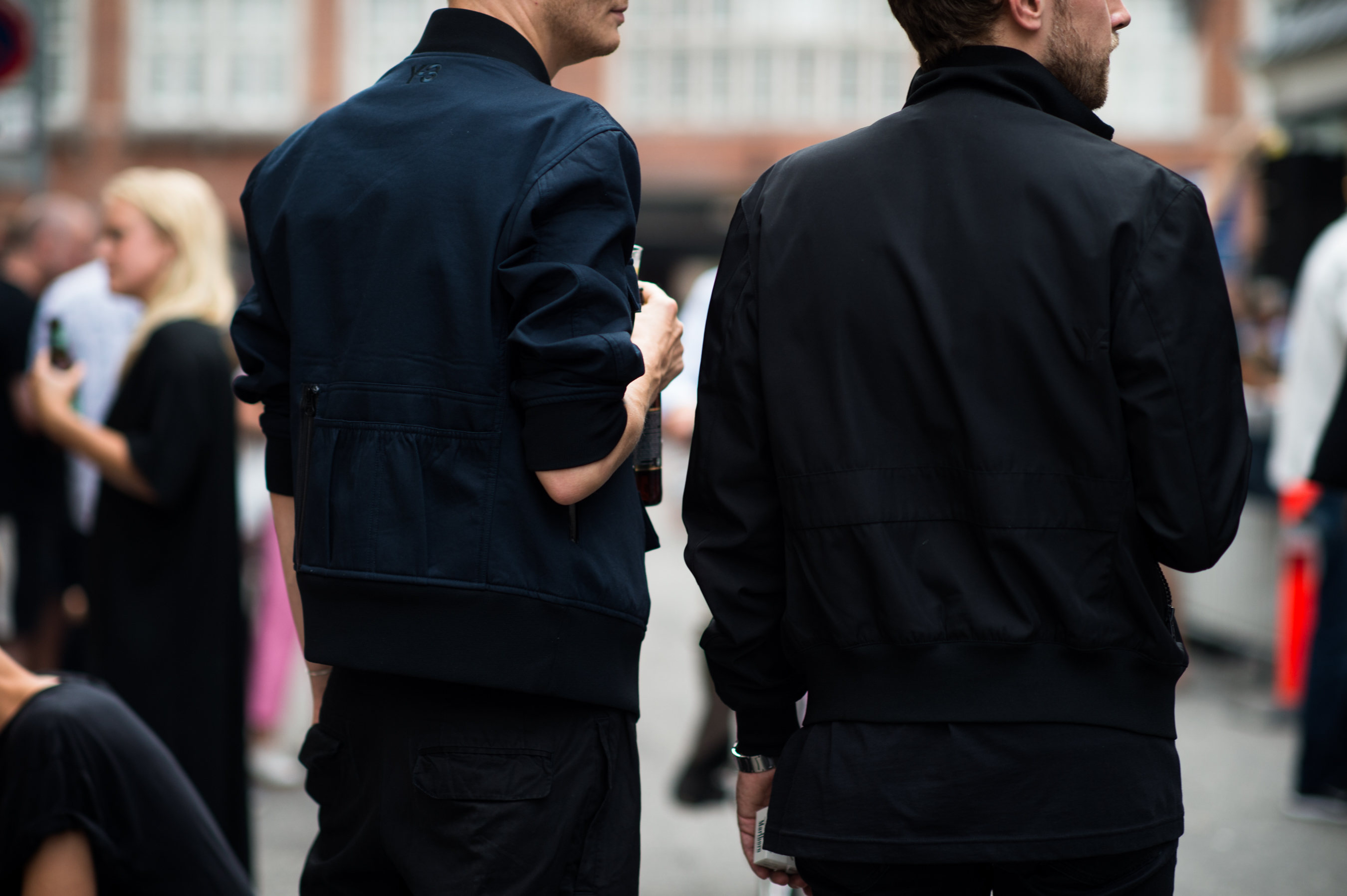Two men wearing Adidas Y-3 jackets