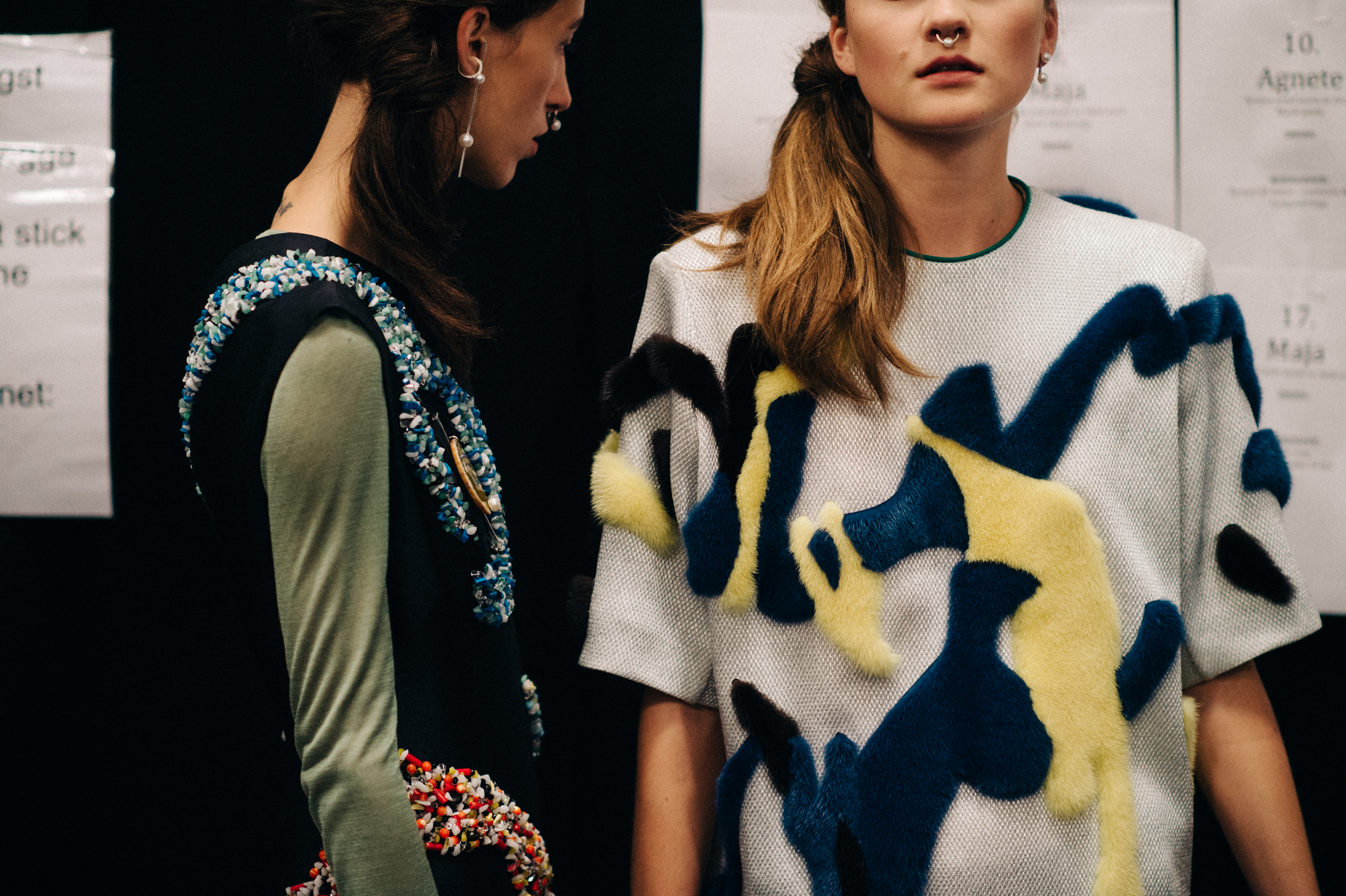 Danish models with amazing earrings