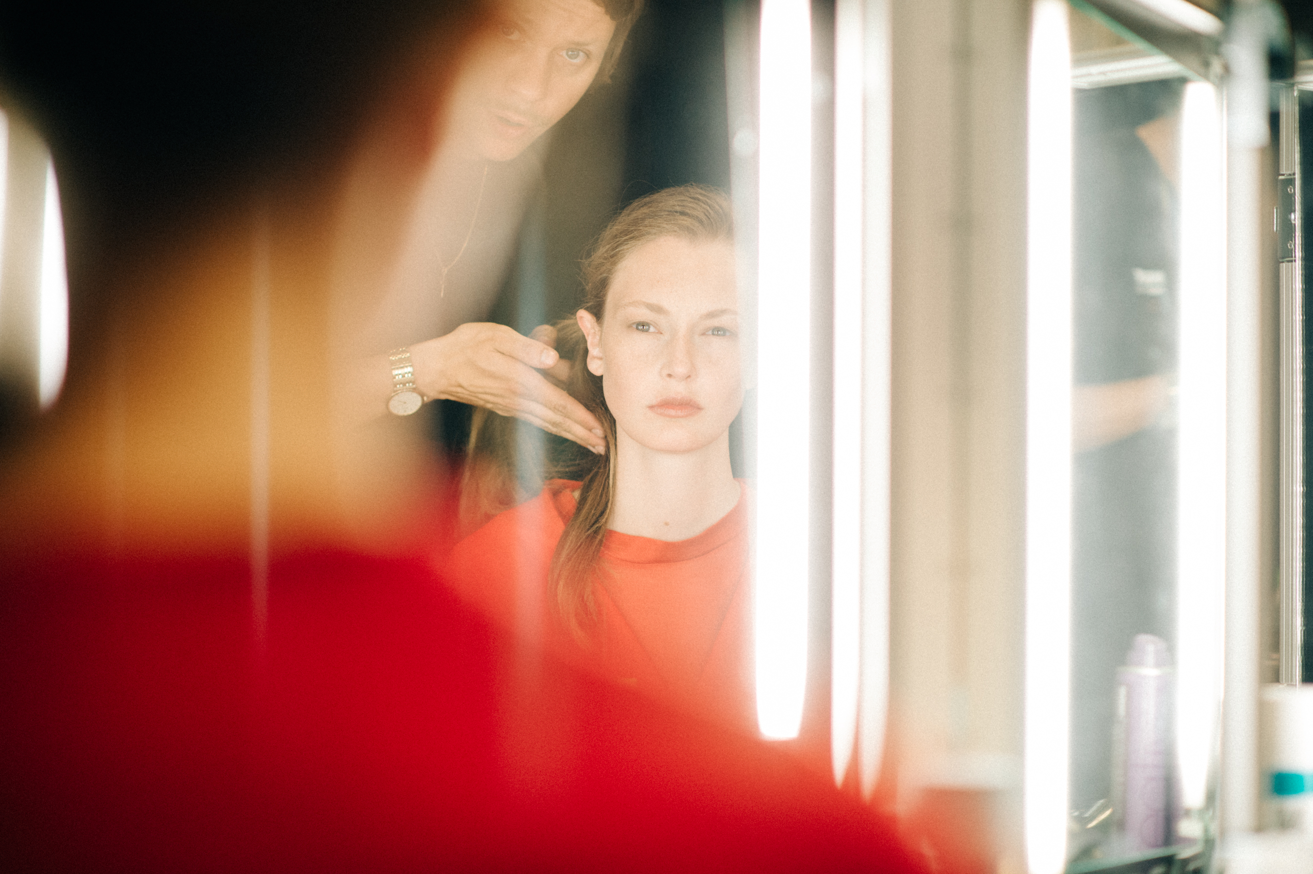 Danish model in hair and makeup