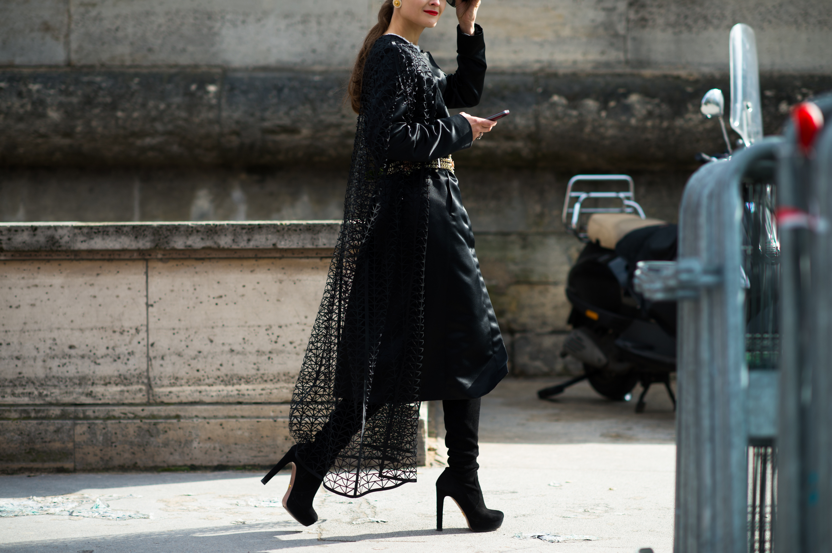 Ukrainian woman wearing all black
