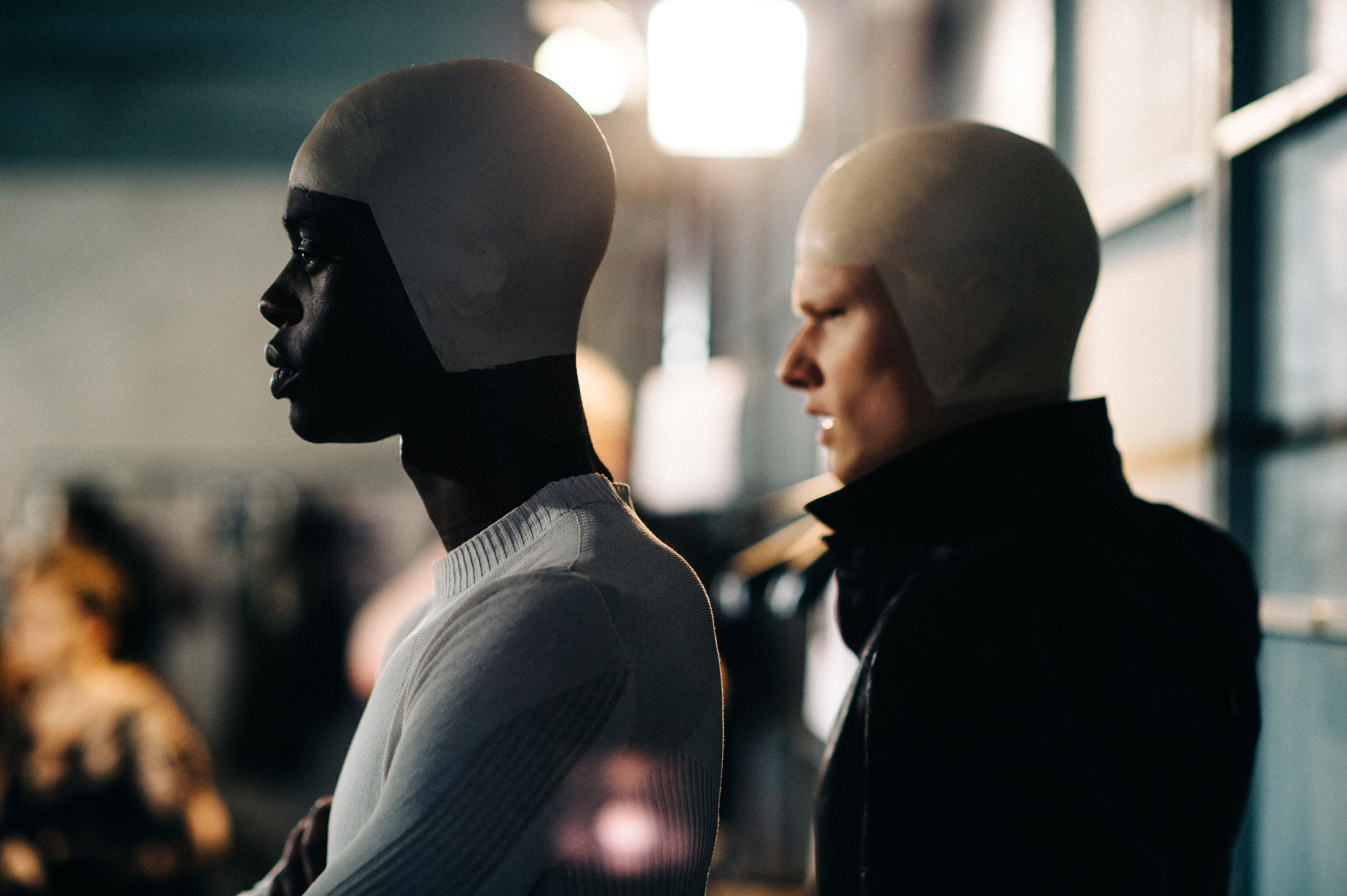 Male models Mac Phiri and Knut Roertveit