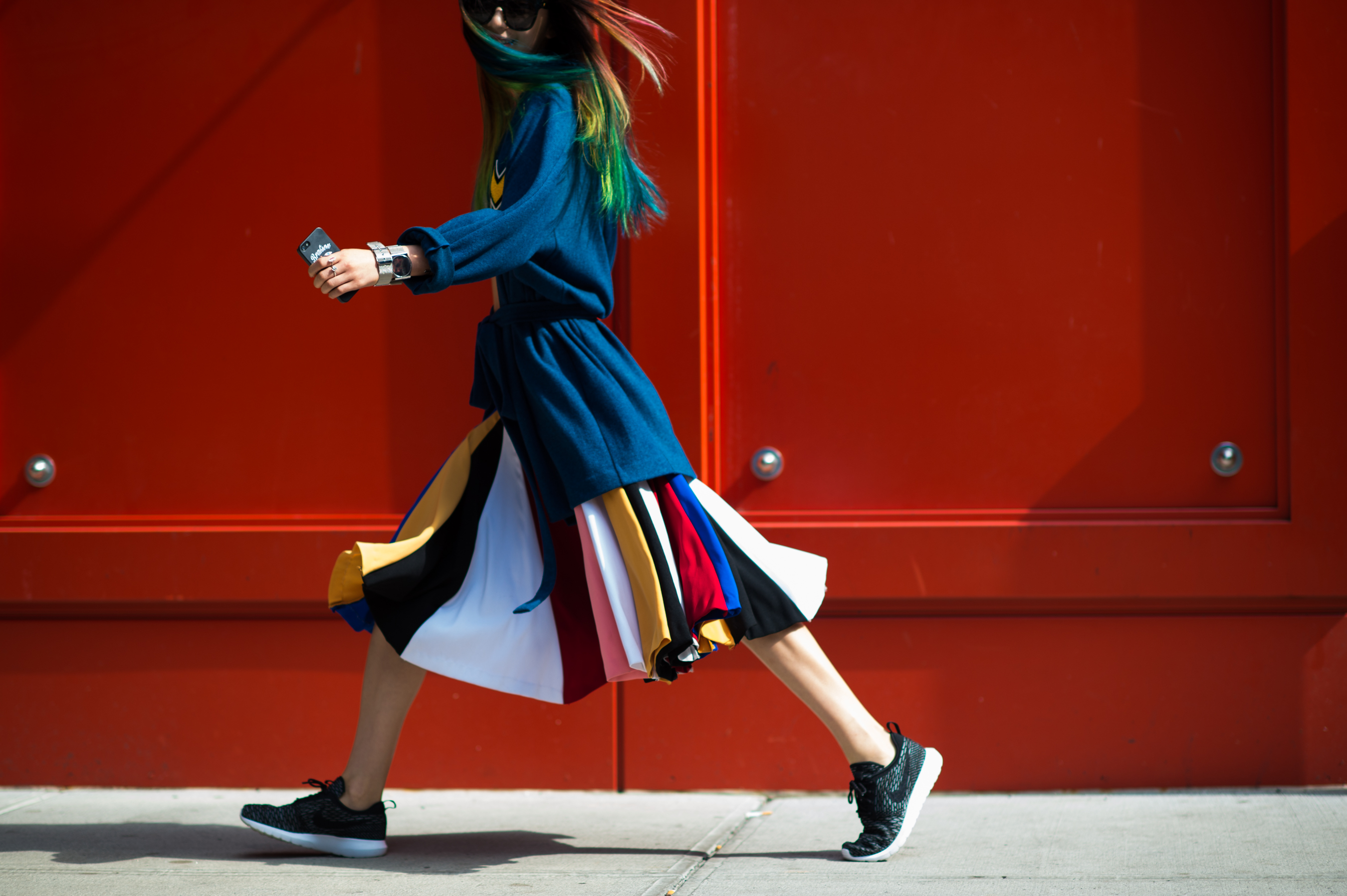 South Korean model wearing colour