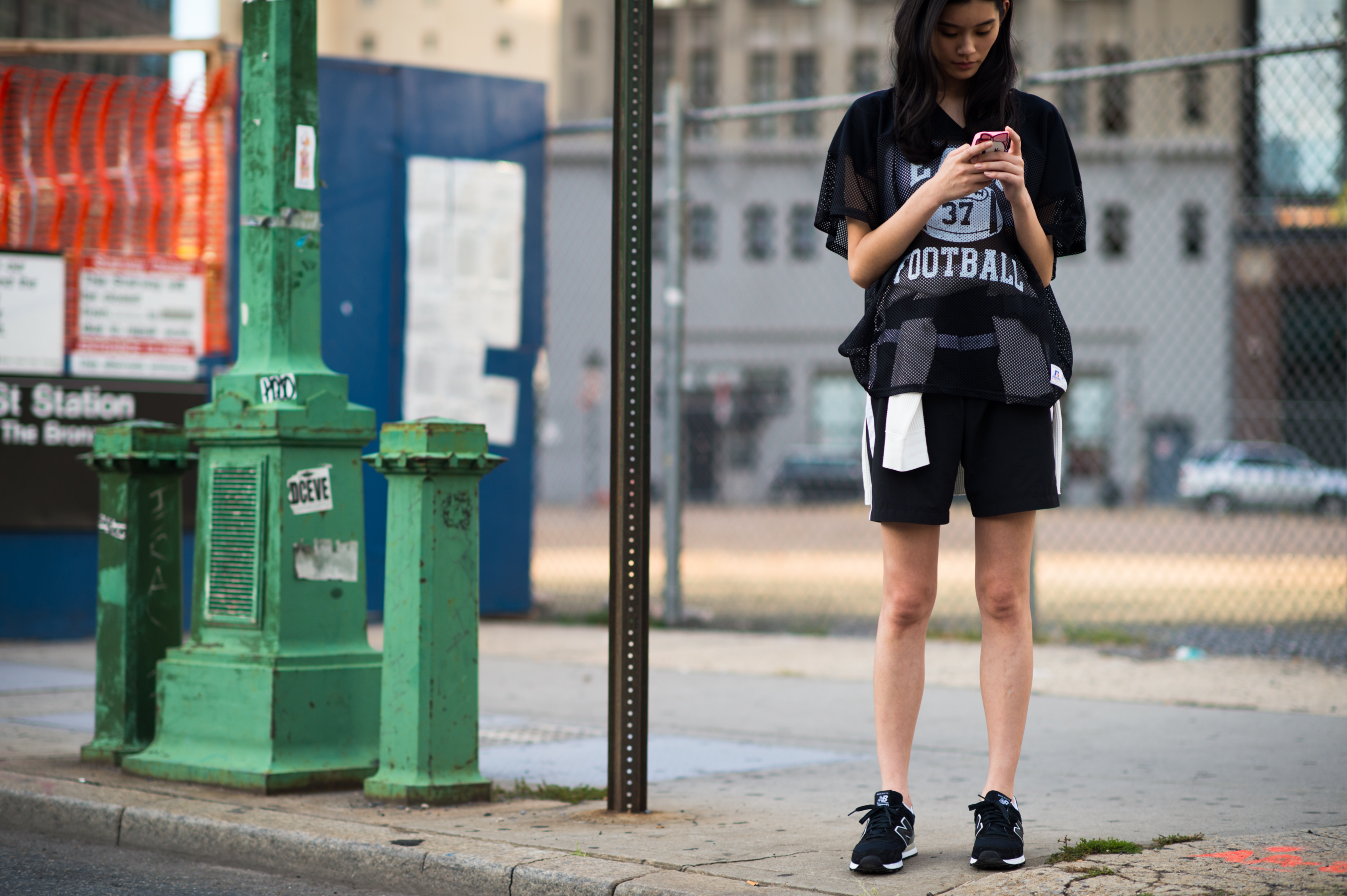 Chinese model wearing all black