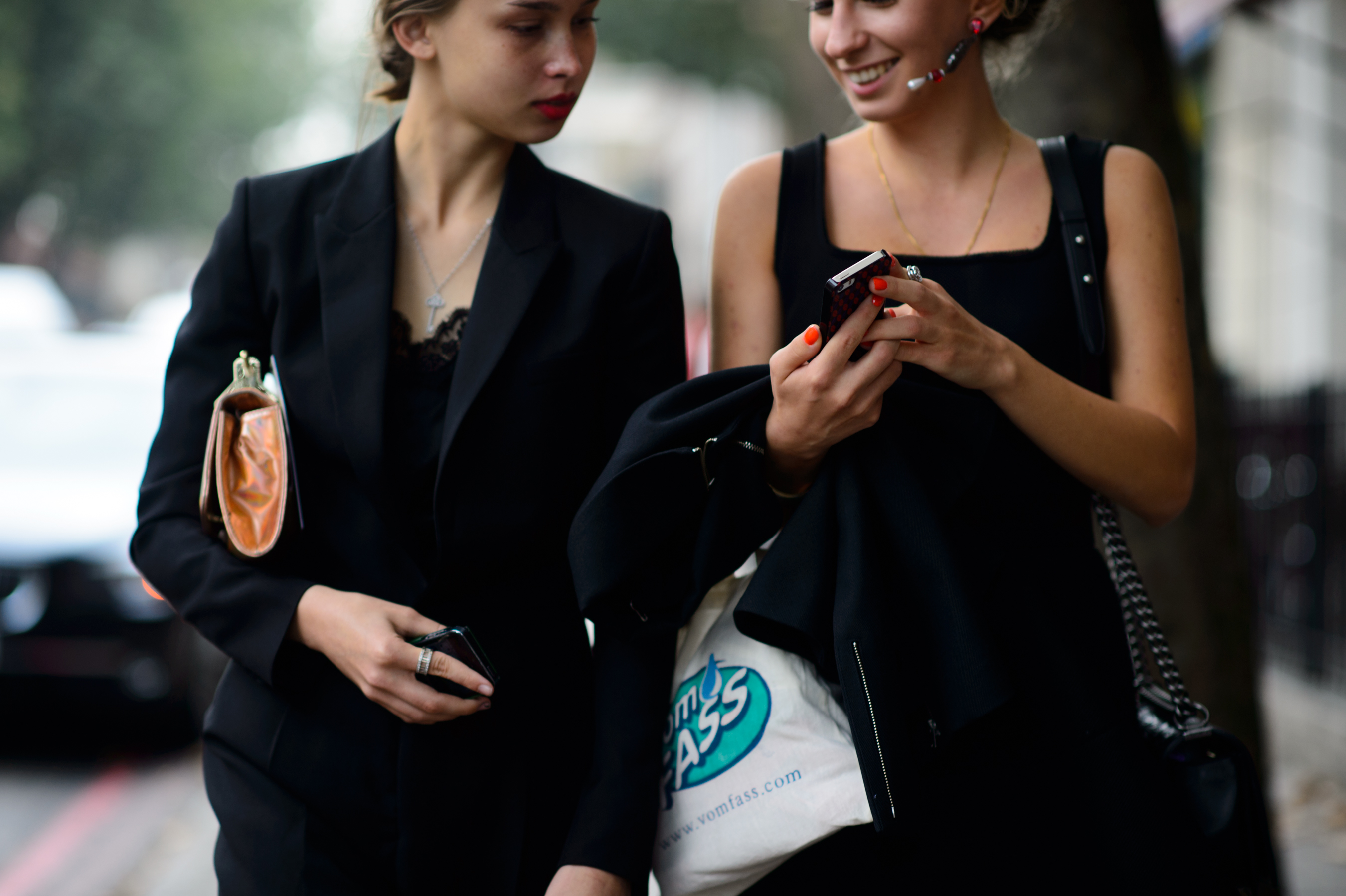 Two Russian women wearing all black