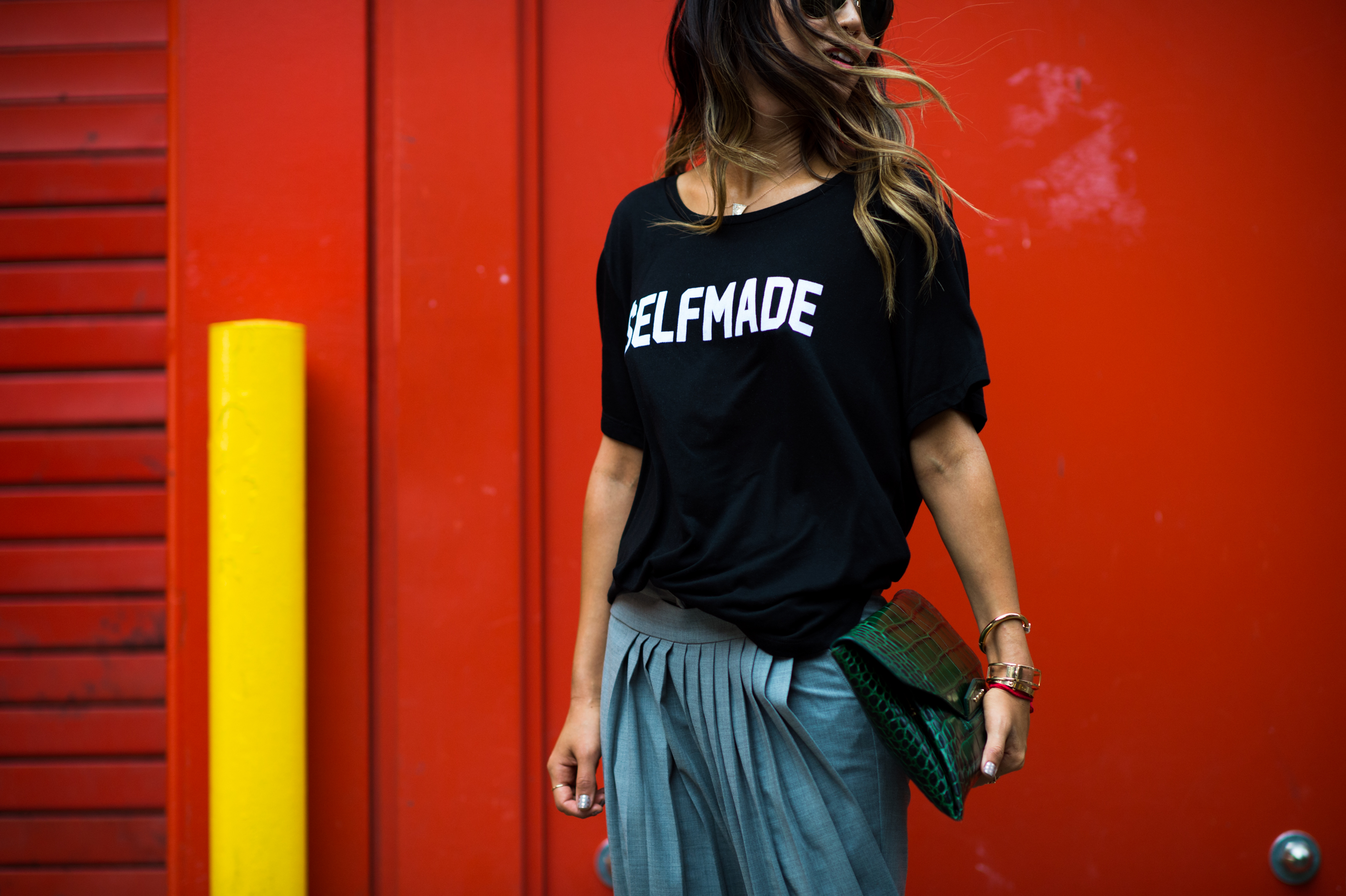 Song of Style blogger wearing SelfMade shirt