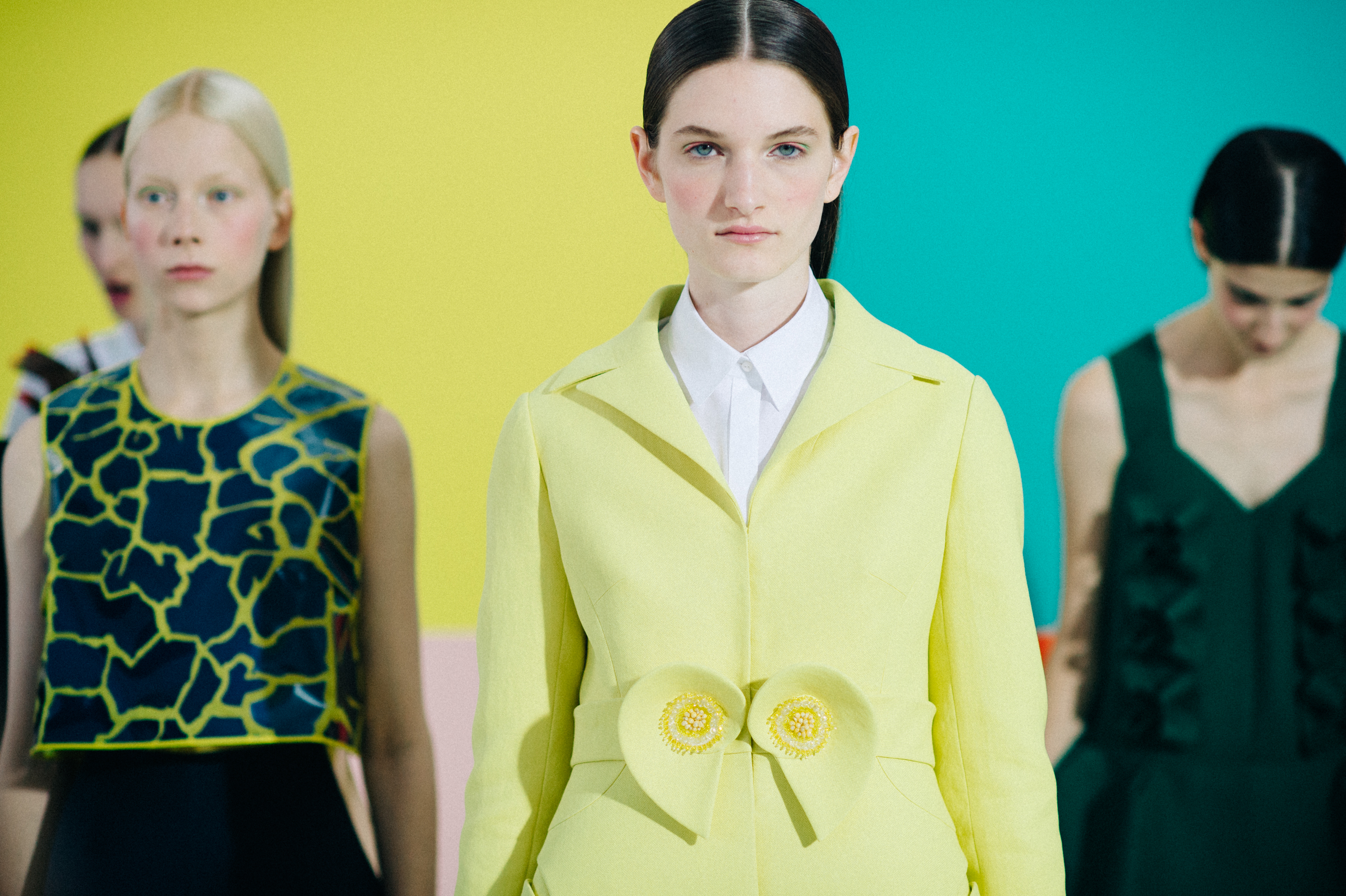 Three models before the show