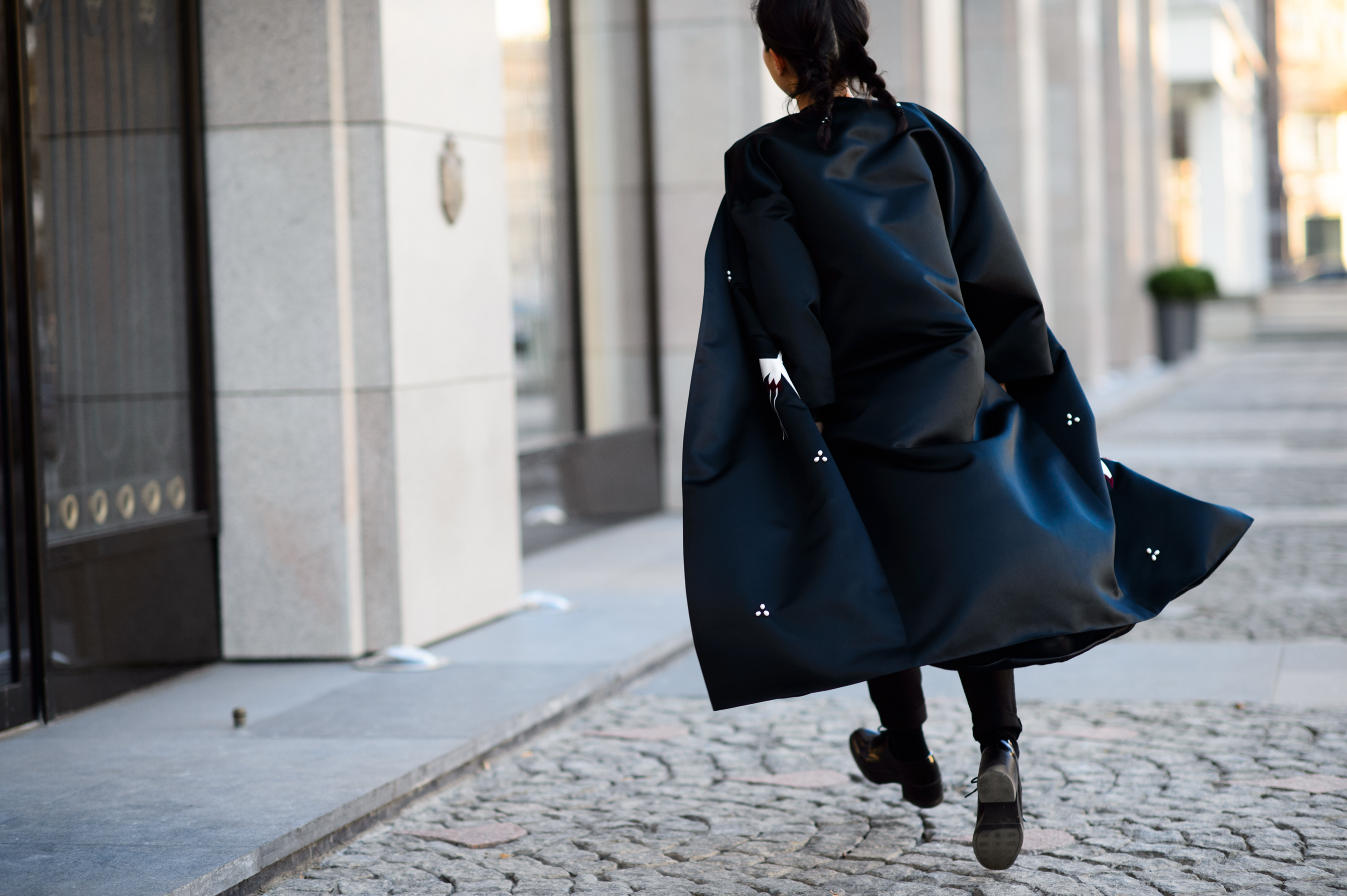 Russian girl wearing her own designs