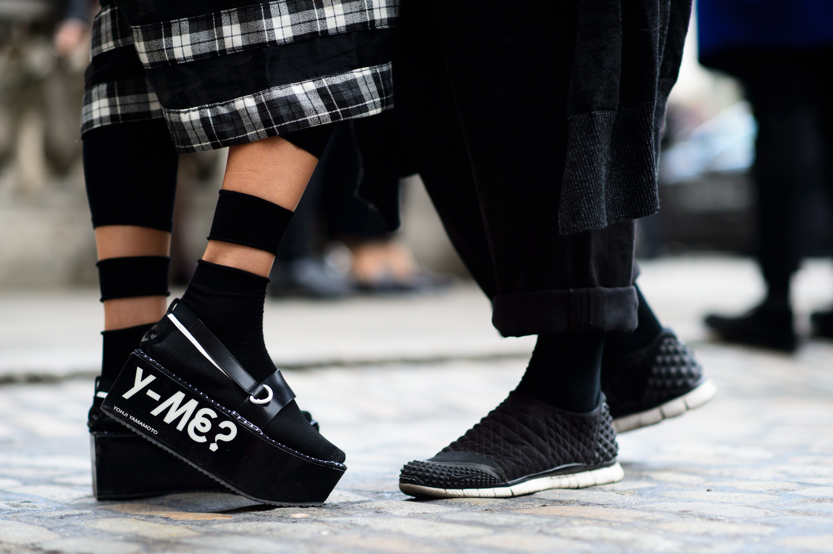 Girl wearing Y-3 Y-Me sandals
