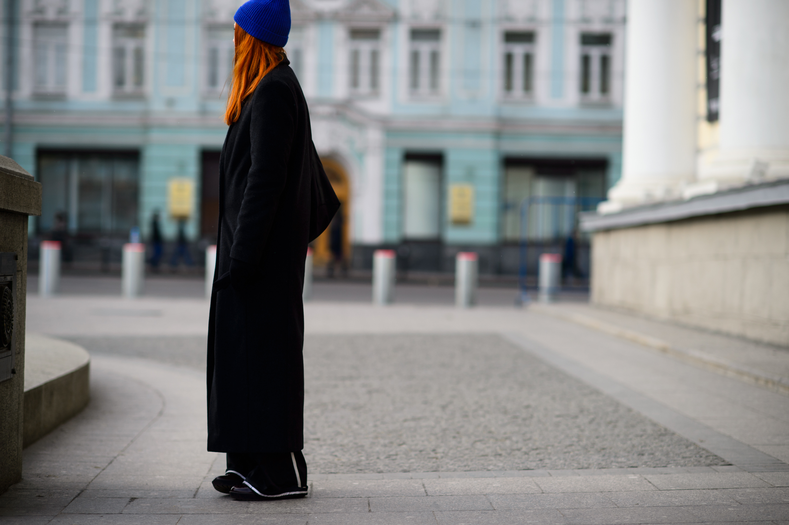 Russian girl with bright red hair