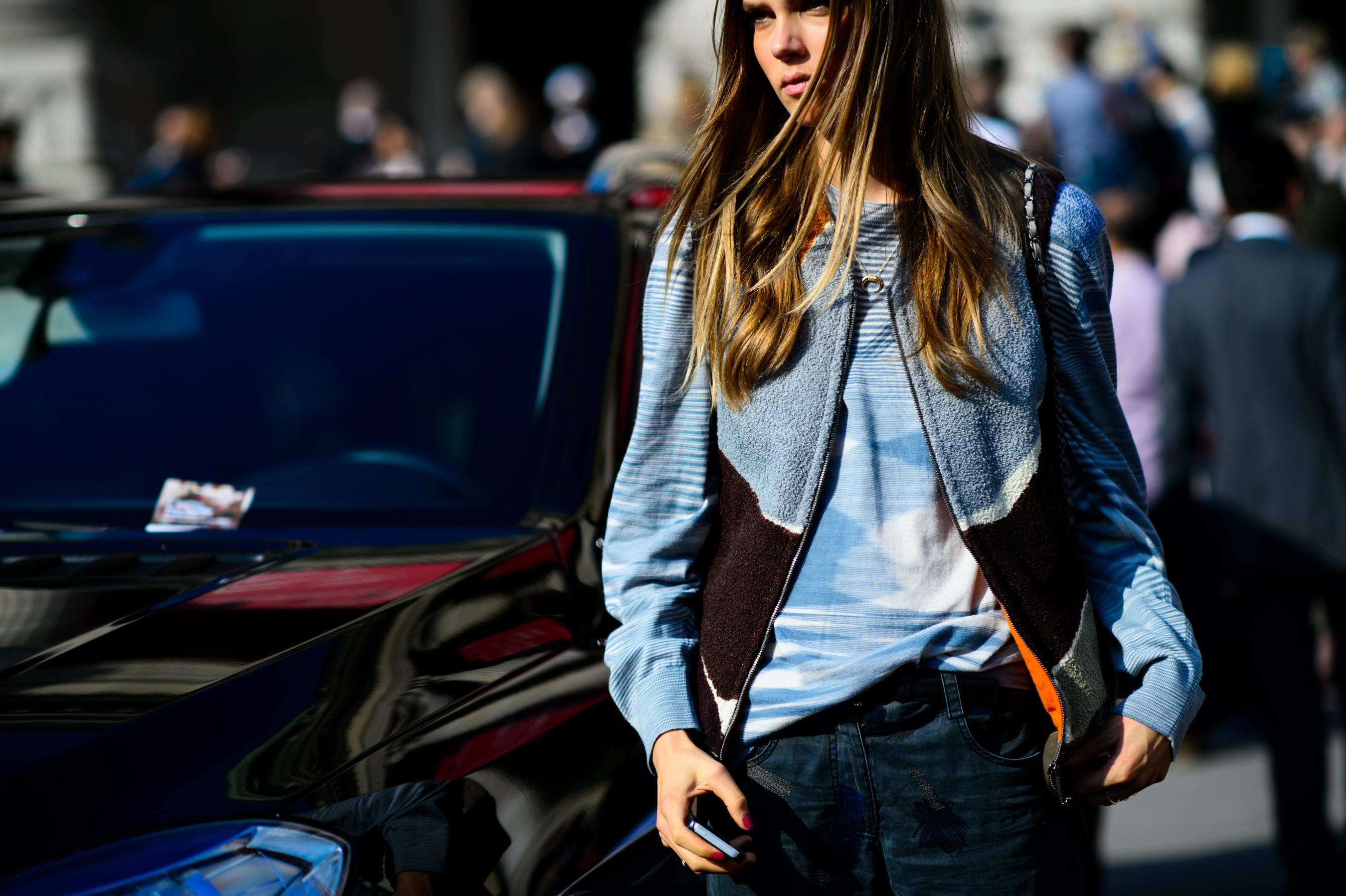 Danish model after the Chanel SS15 show