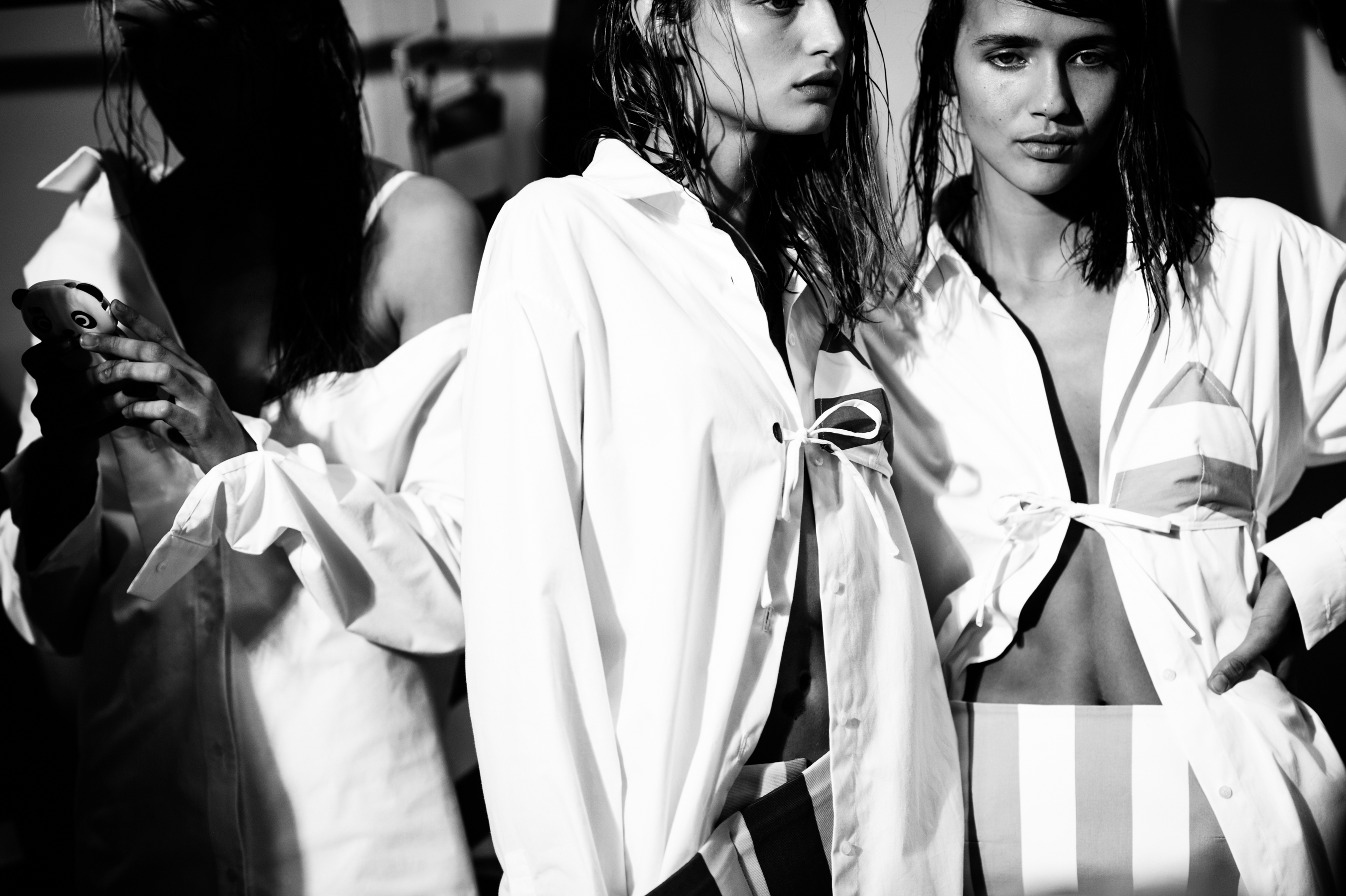 Three models before the show