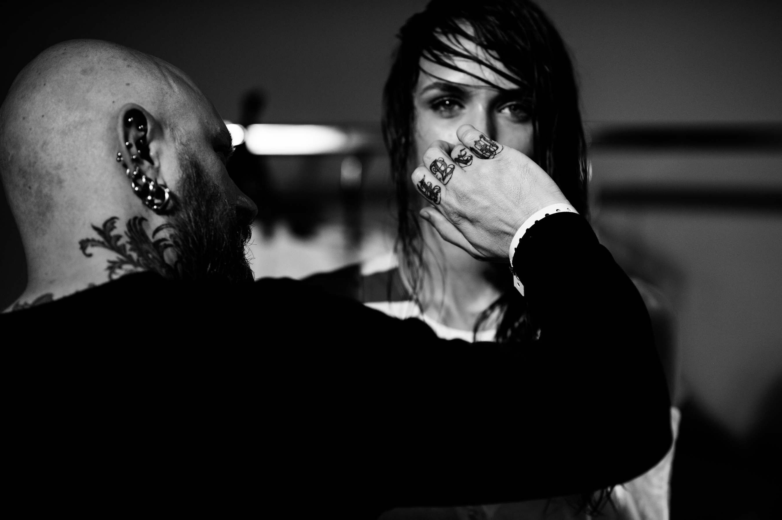 Model Stasha Yatchuk before the show