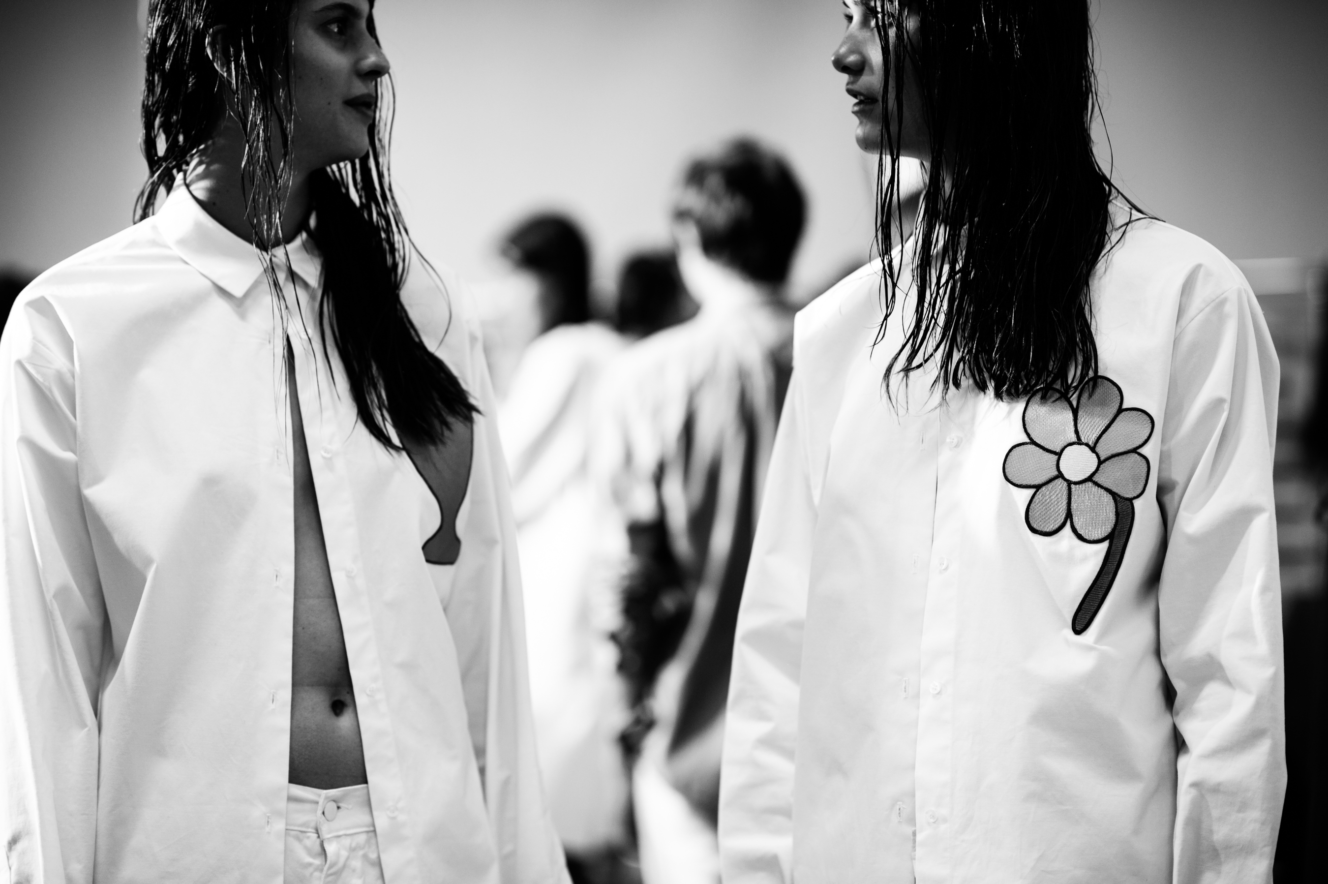 Two models before the show