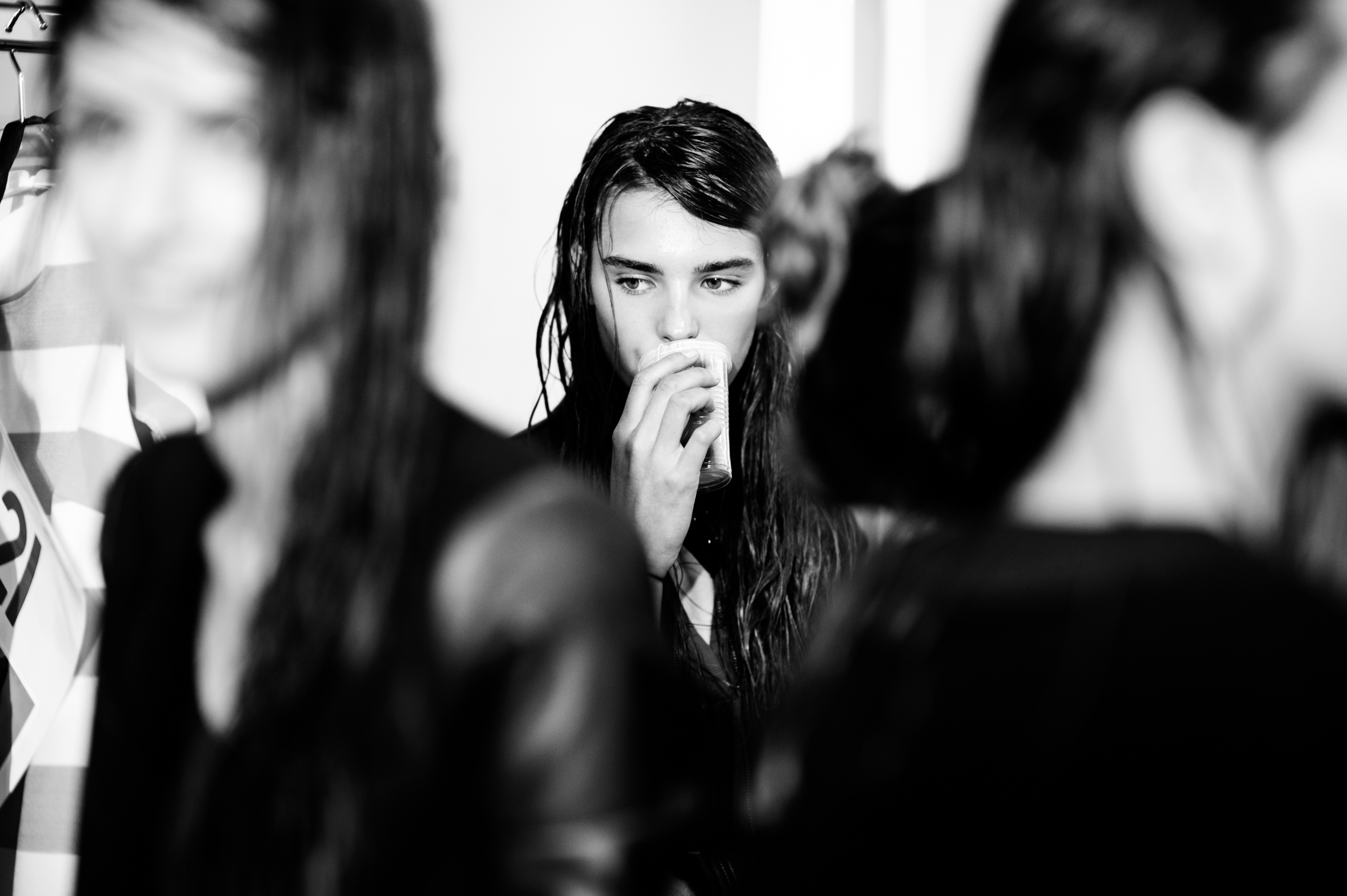 Model before a fashion show
