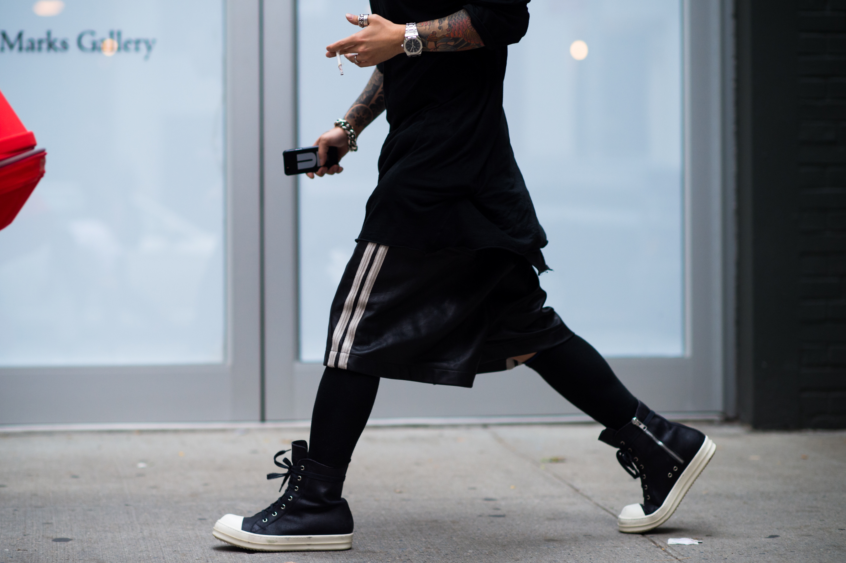 Korean man wearing all Rick Owens