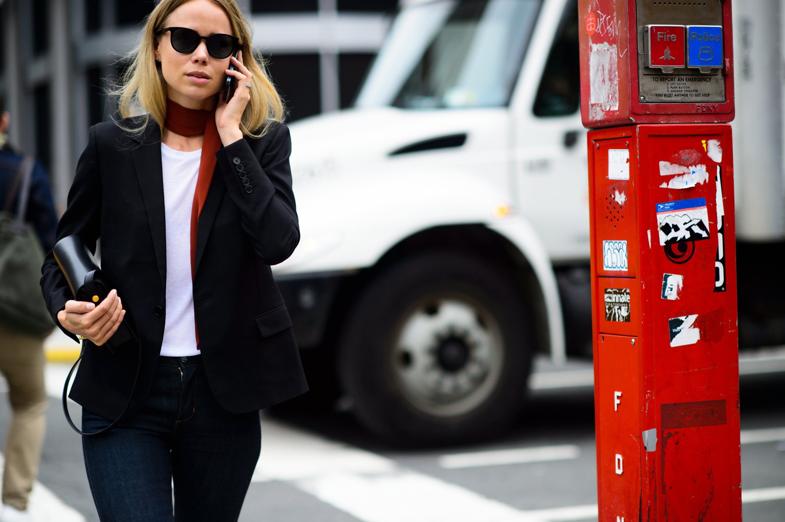 Swedish NowManifest creator wearing a red scarf
