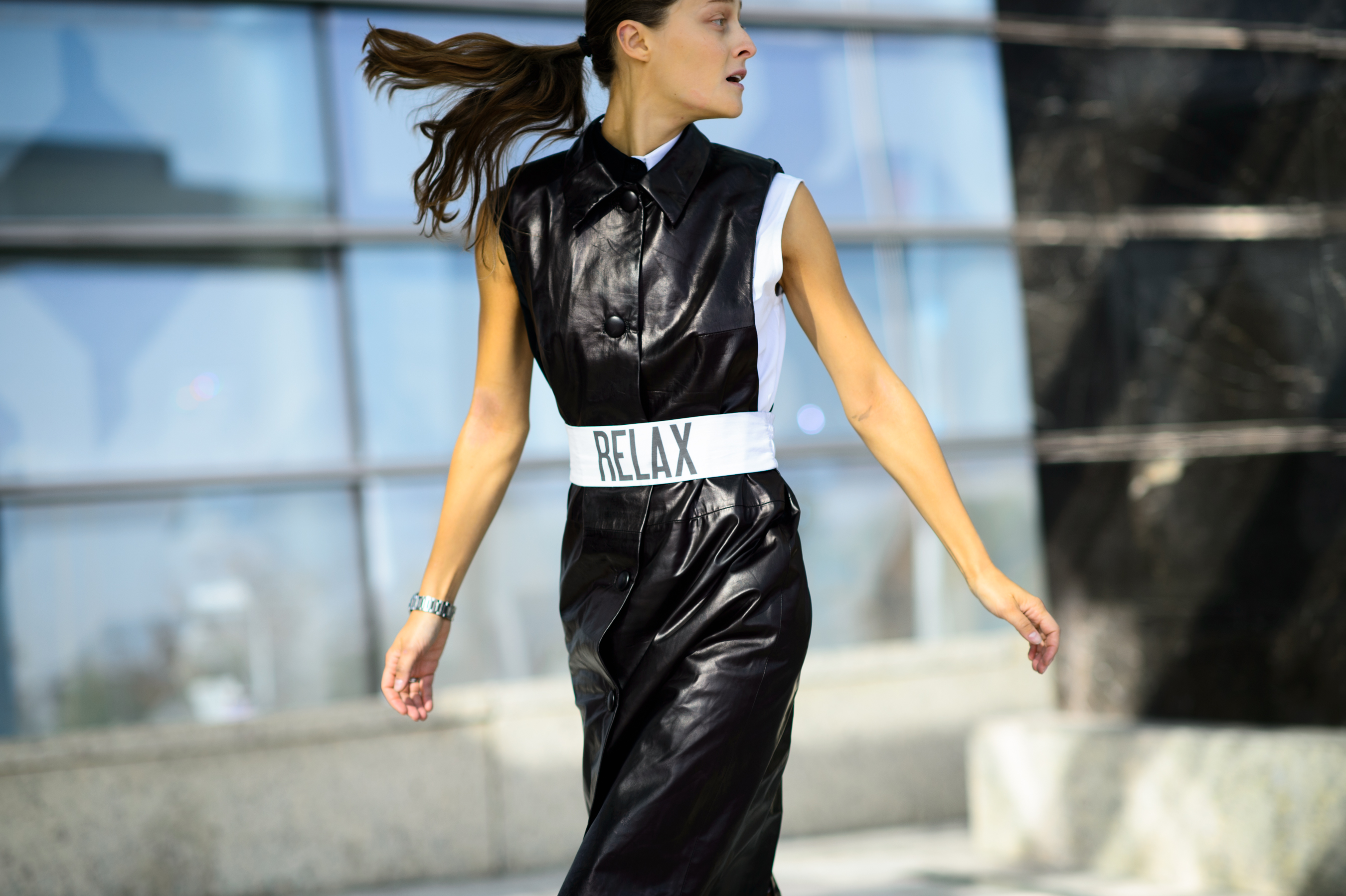 Ukrainian woman wearing an Omelya Relax dress