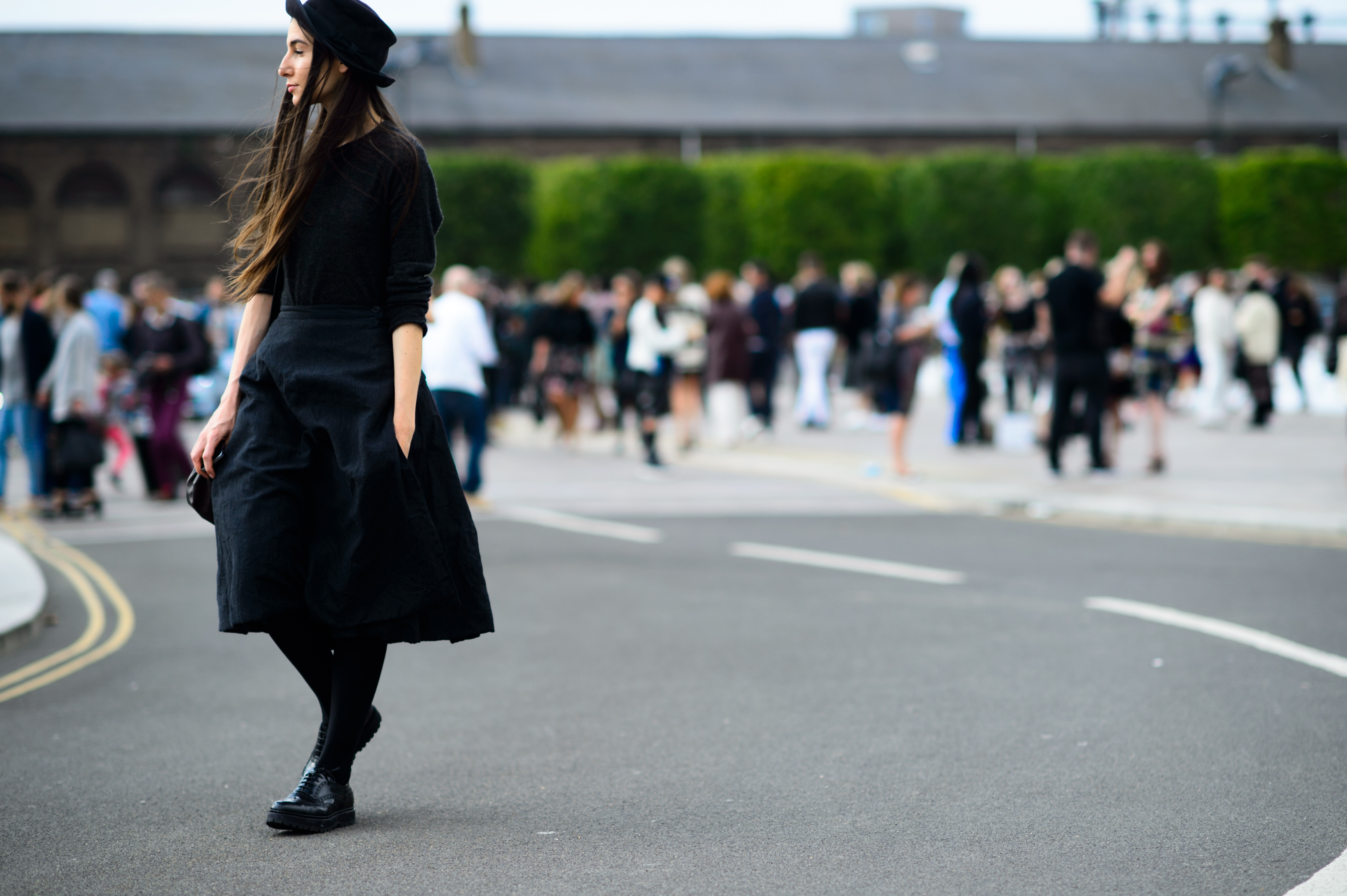 Italian girl at a fashion show
