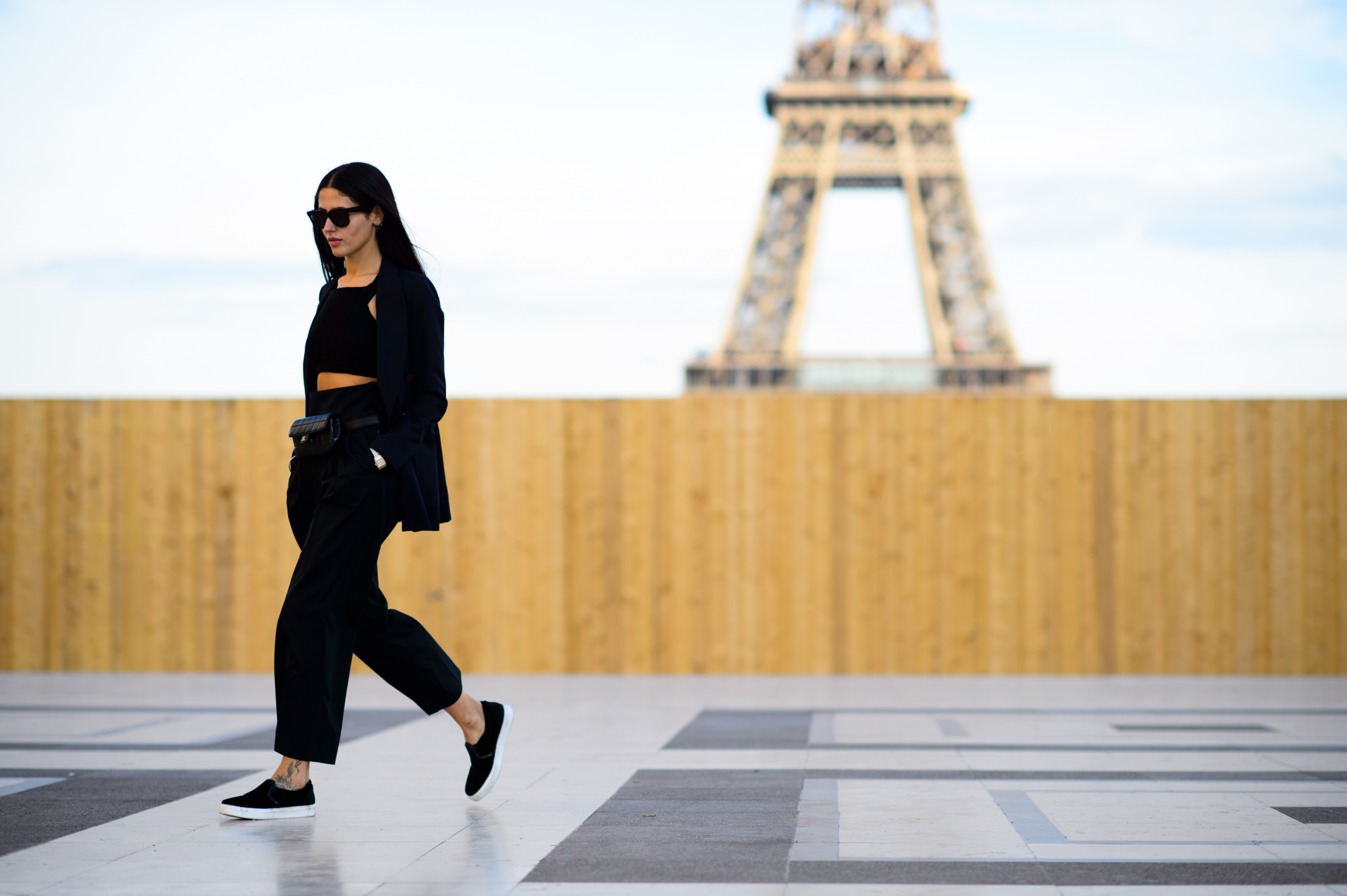 Italian girl wearing all black