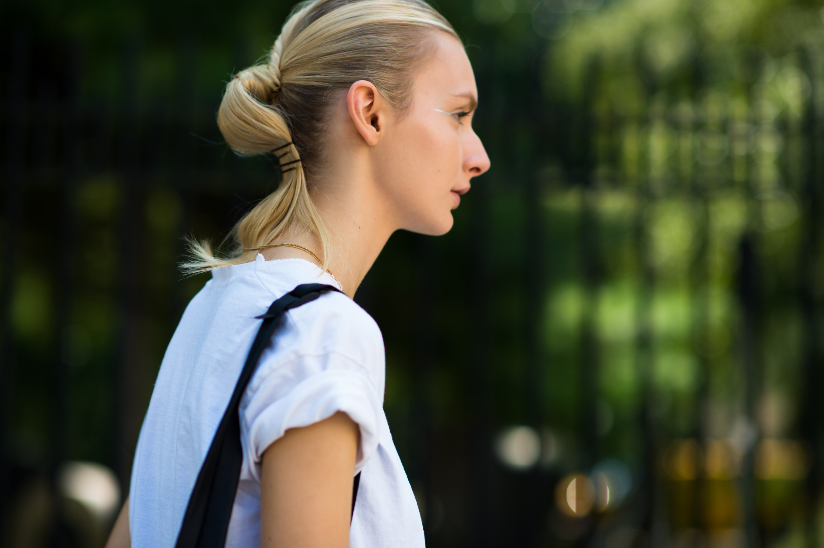 Model after a fashion show