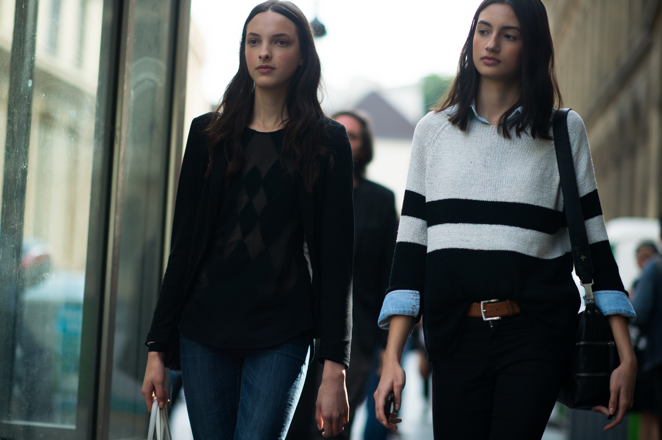 Two models after a fashion show
