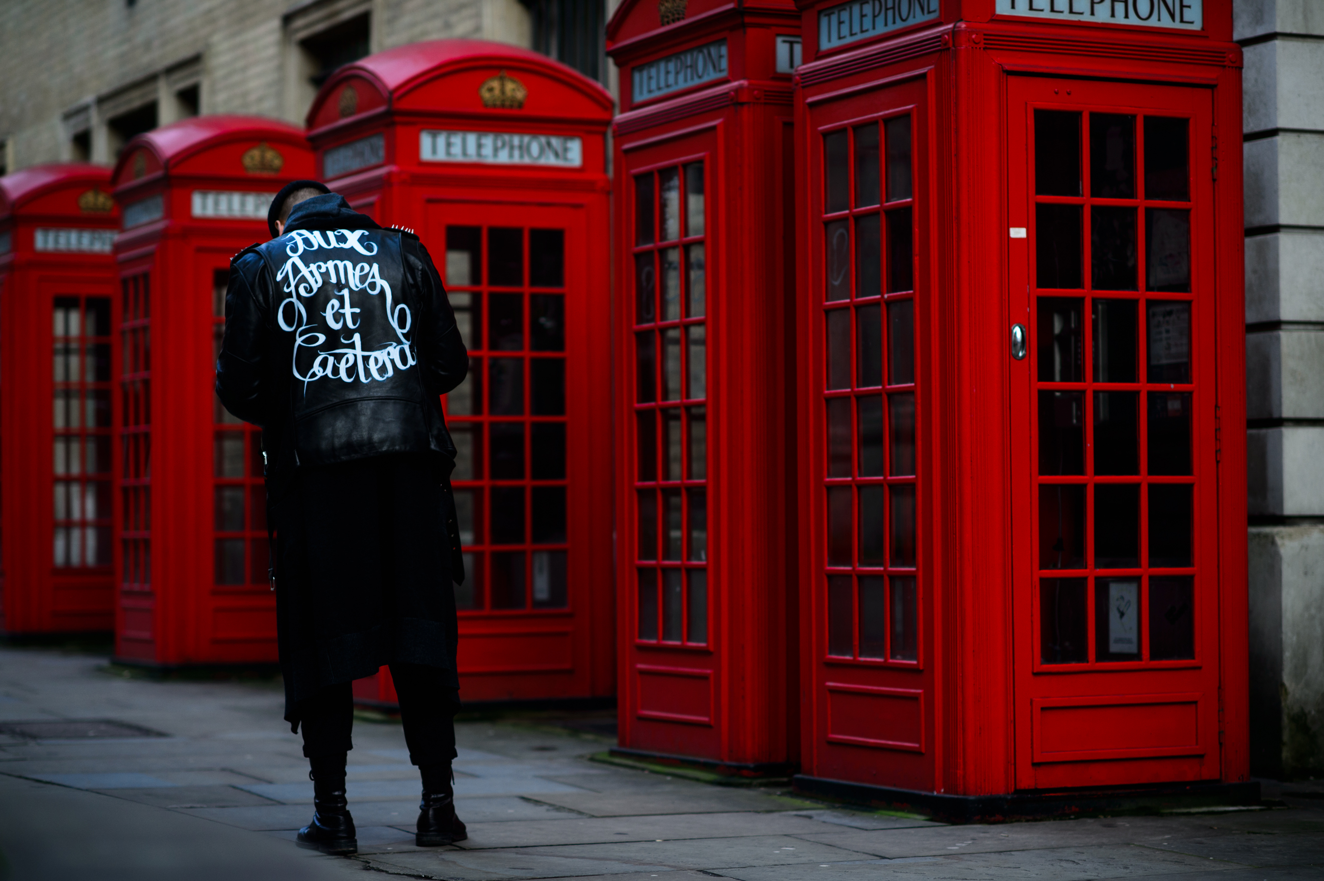 French photographer wearing a leather jacket