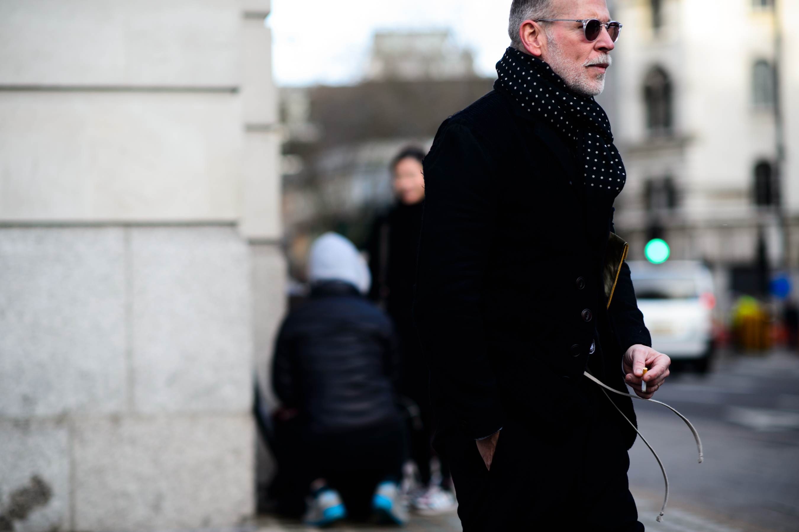 American man wearing Rick Owens shorts