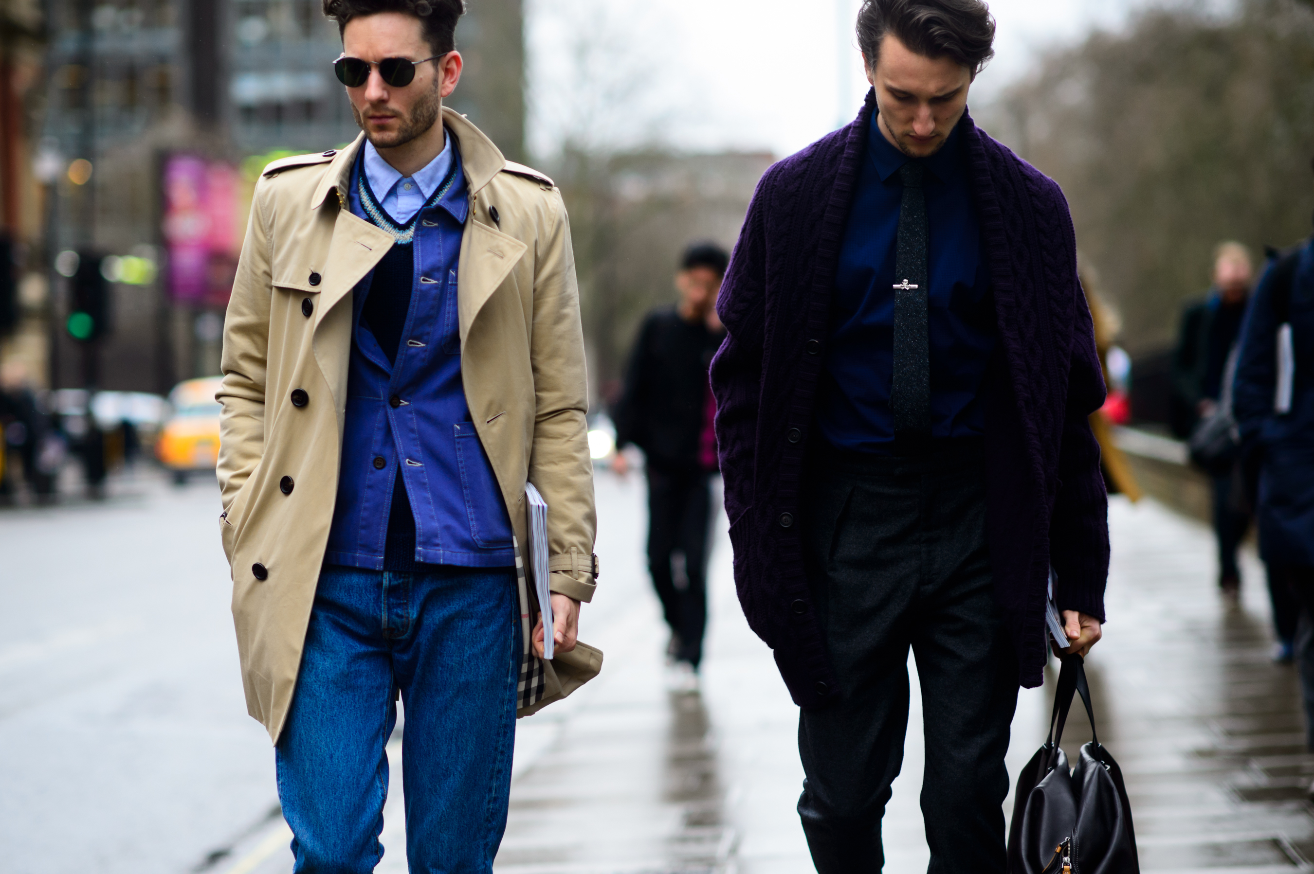 Two men walking in England