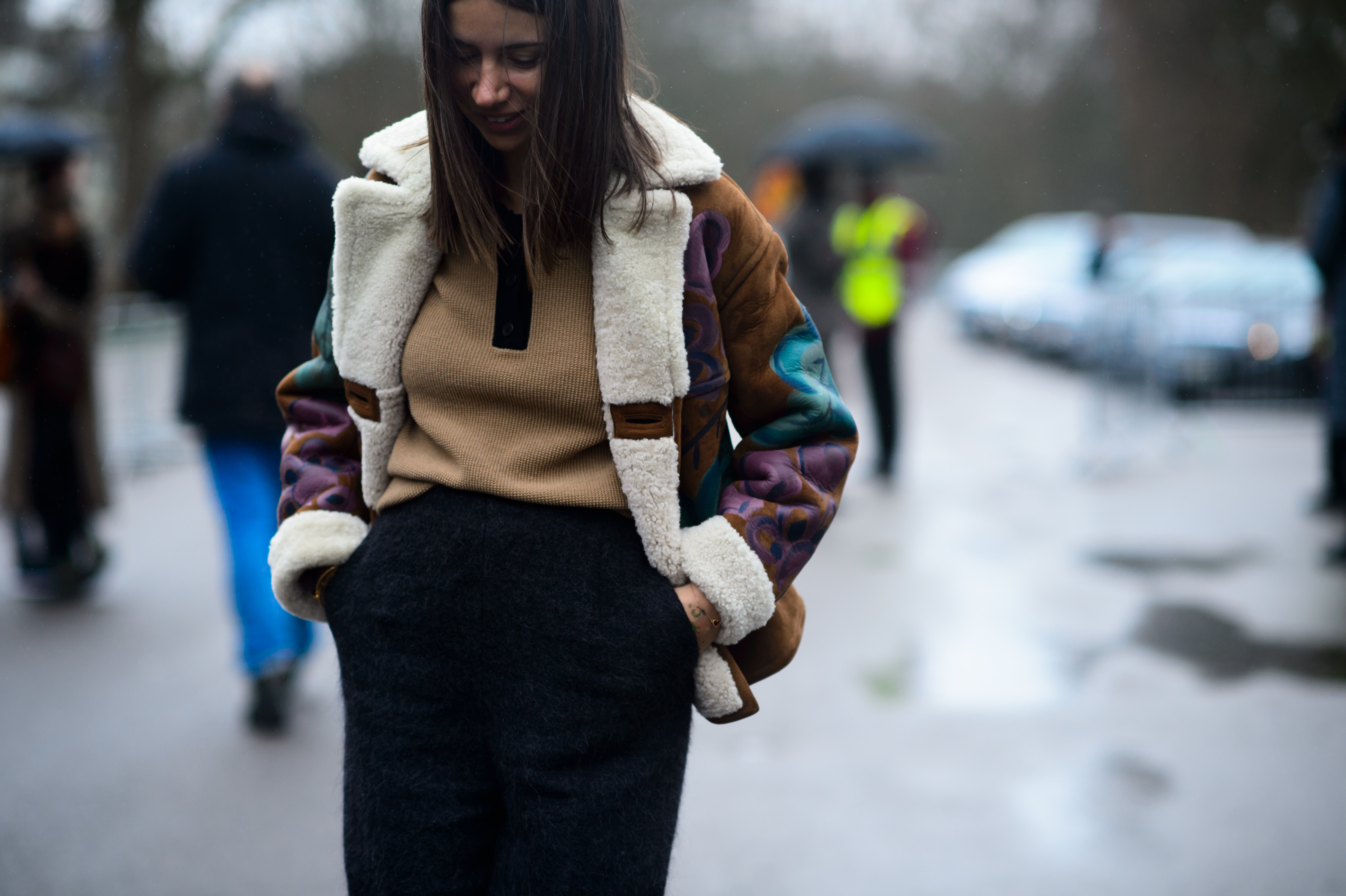 Russian woman after a fashion show