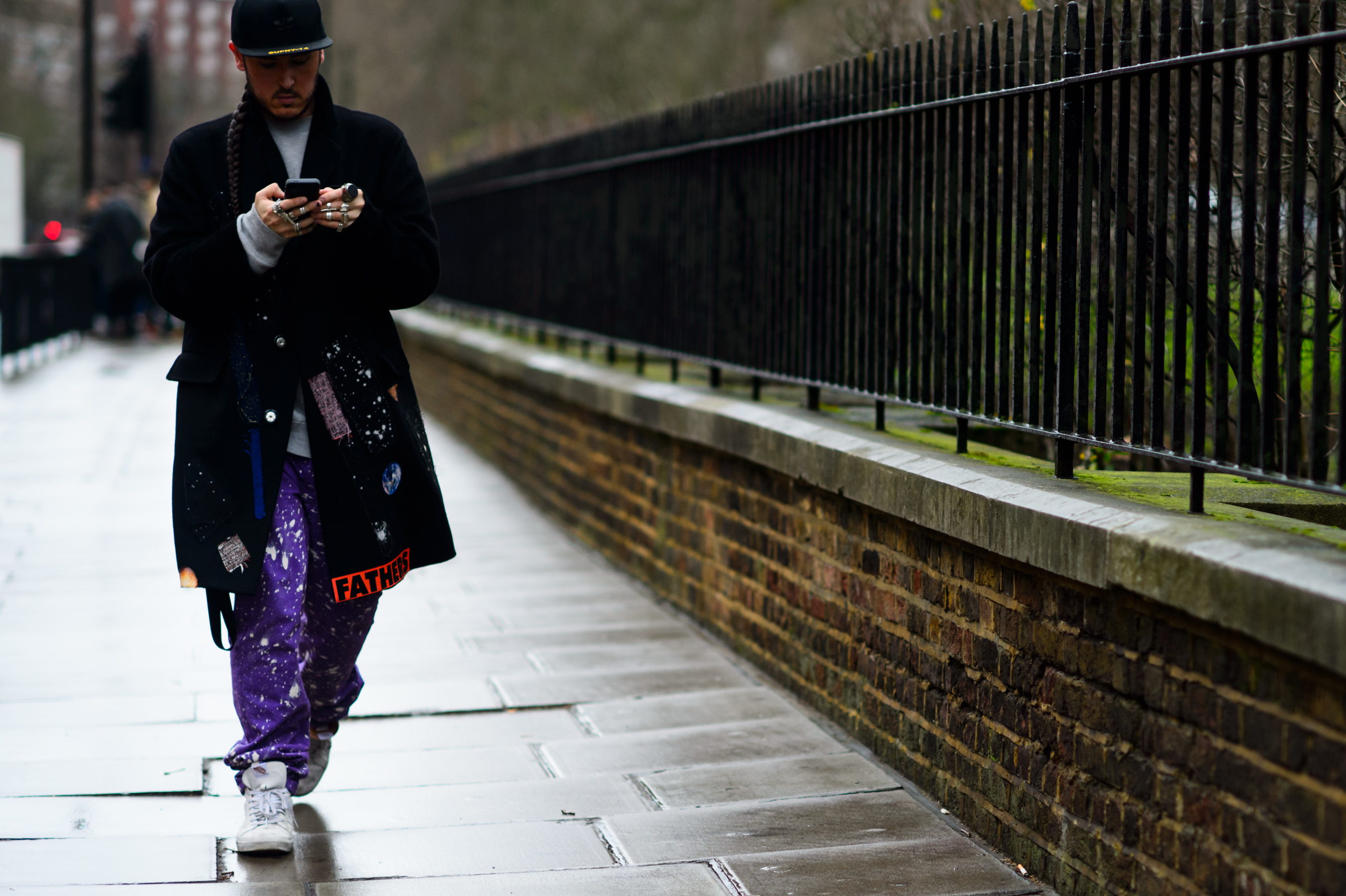 Man wearing Raf Simons x Sterling Ruby