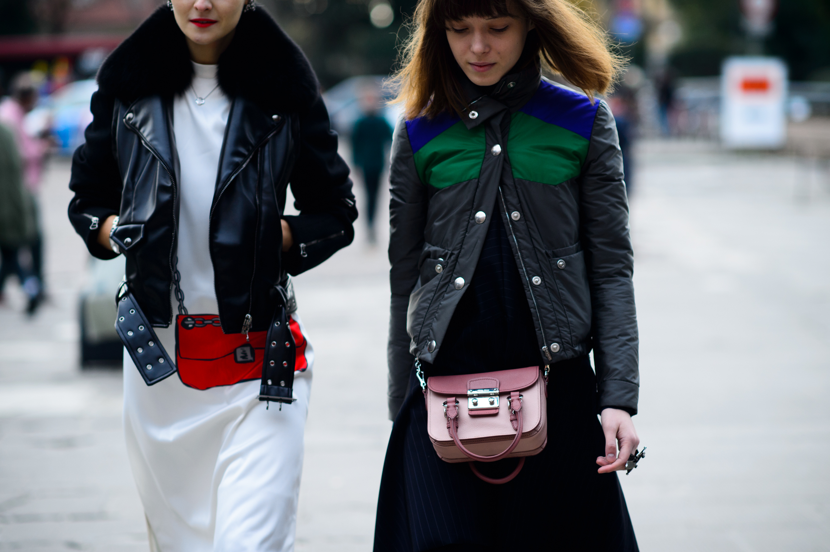 Two women at Pitti Uomo FW15