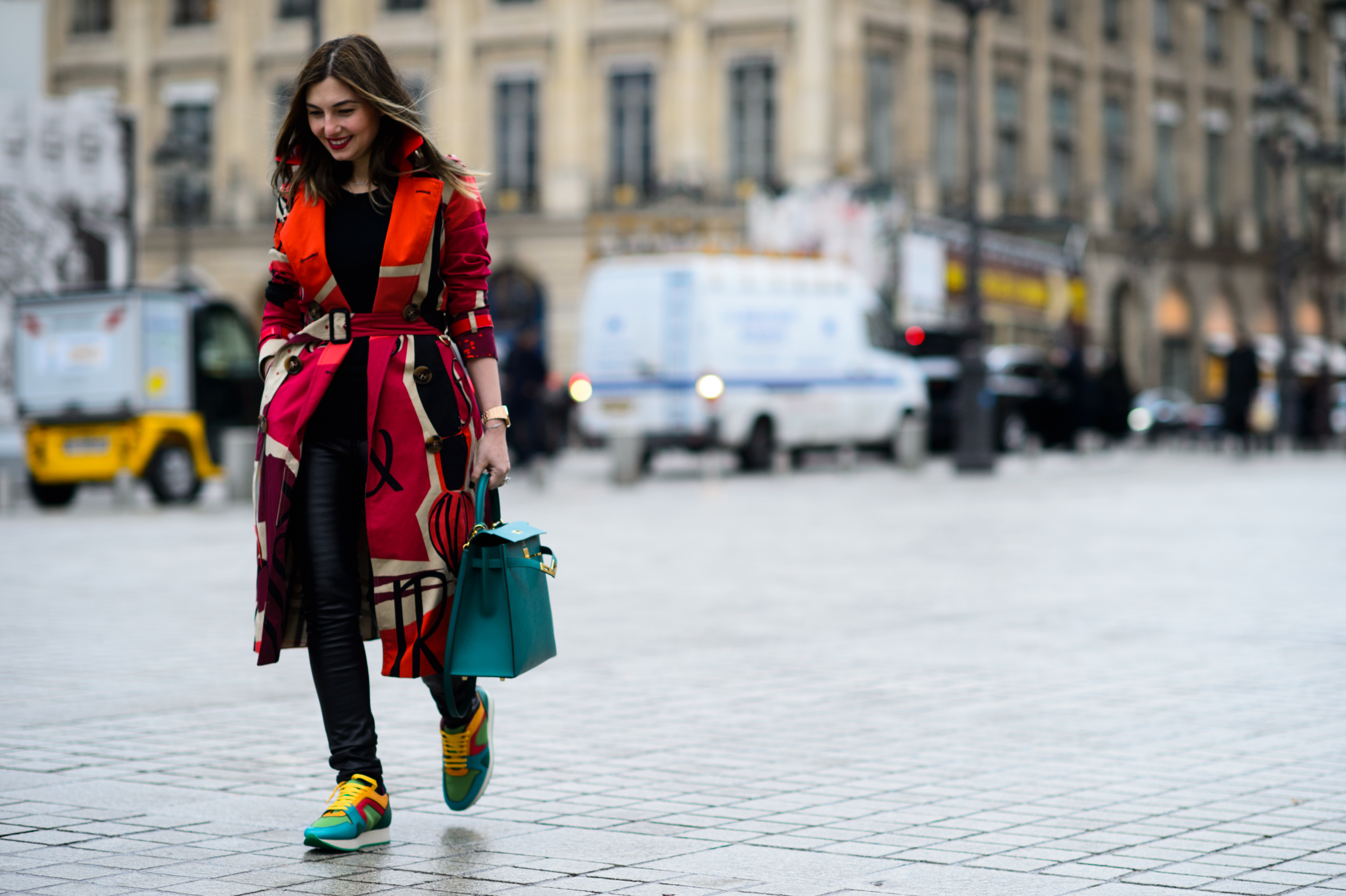 Russian Buro 24/7 editor wearing Burberry