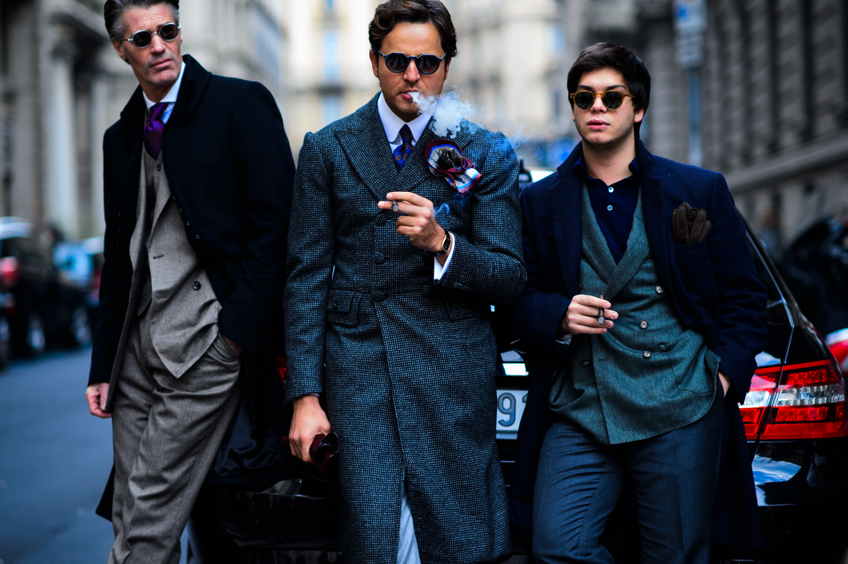 Three Italian men wearing suits