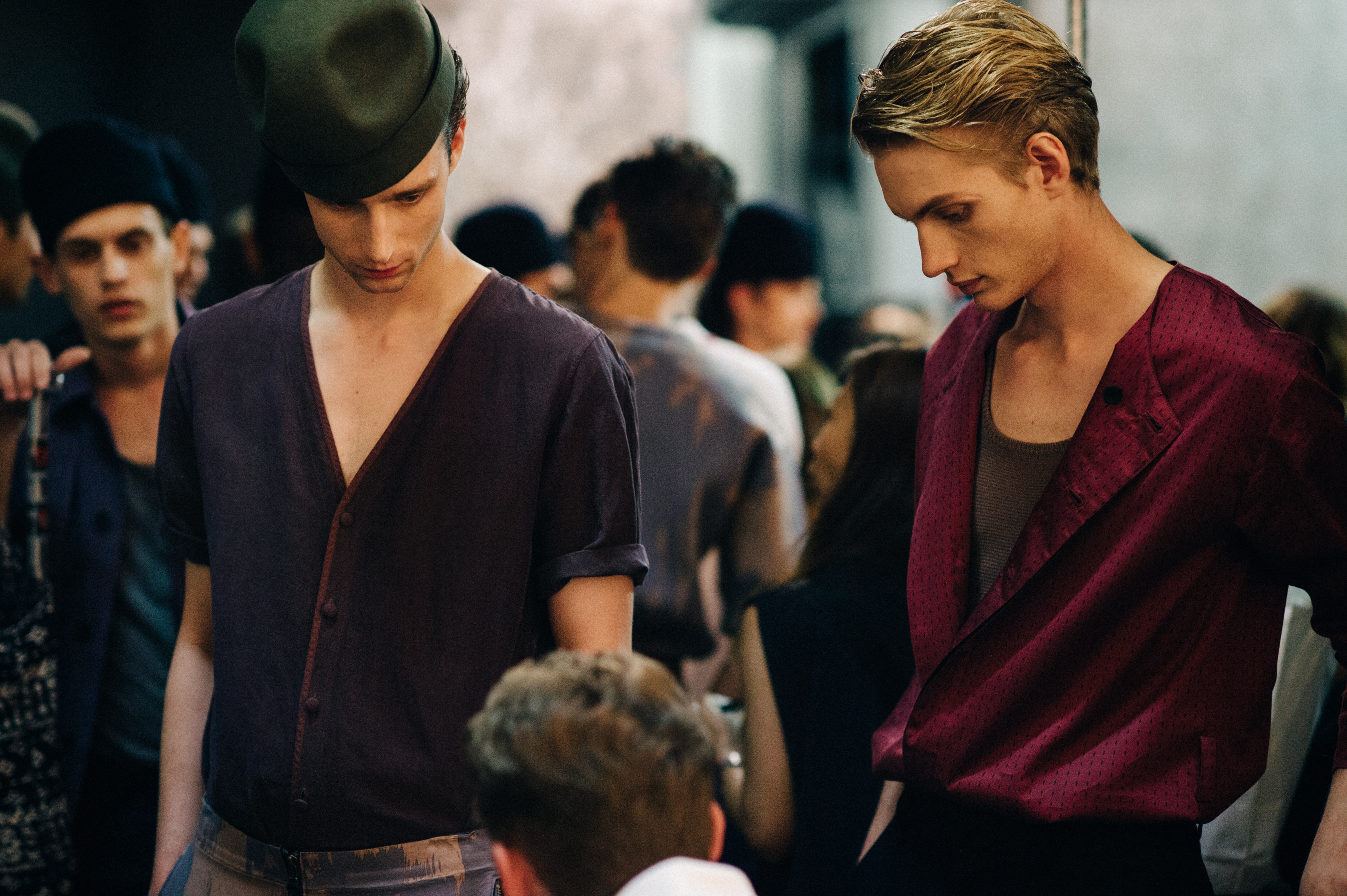 German and British male models before the show