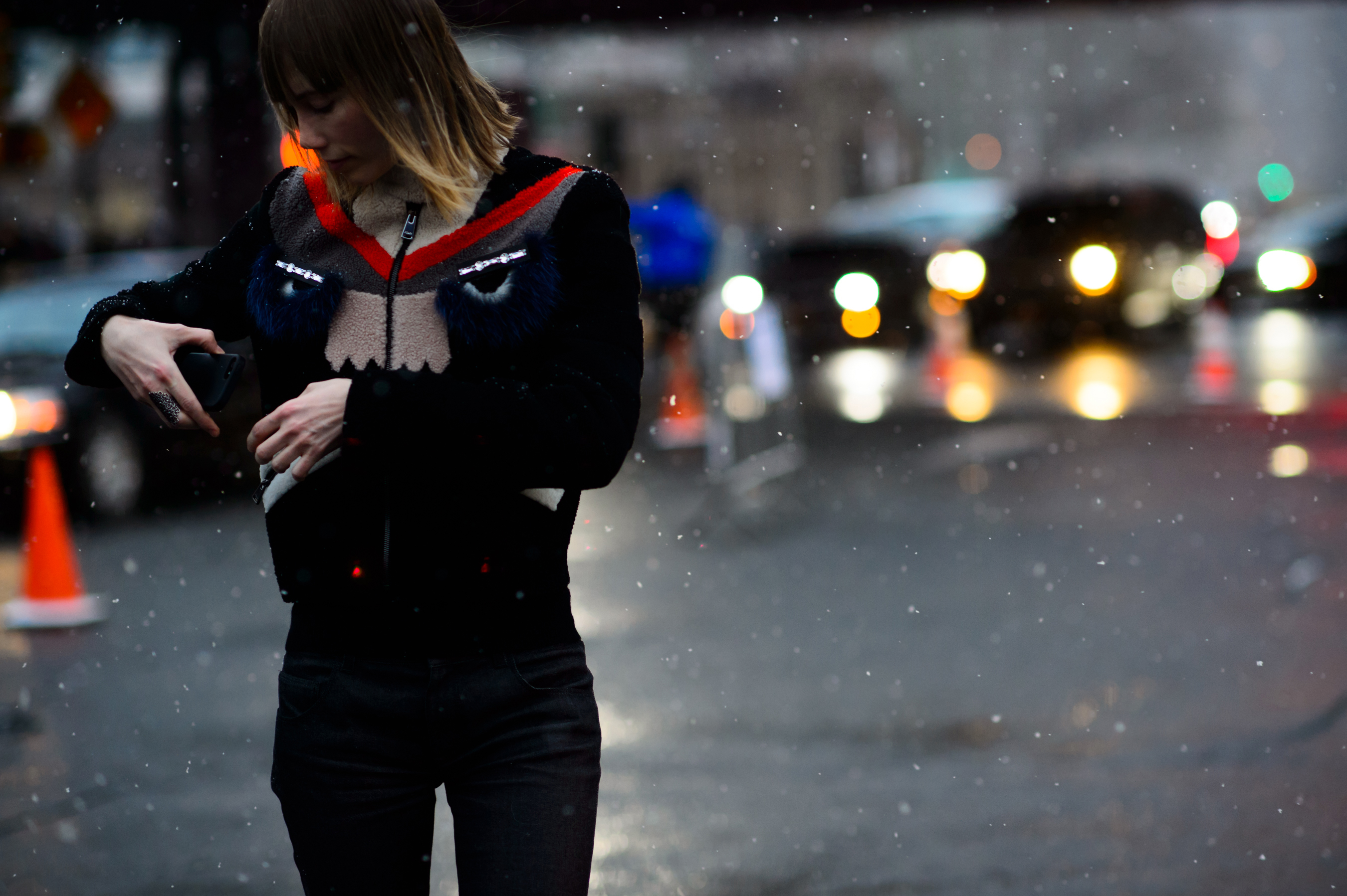 Russian woman wearing a Fendi top