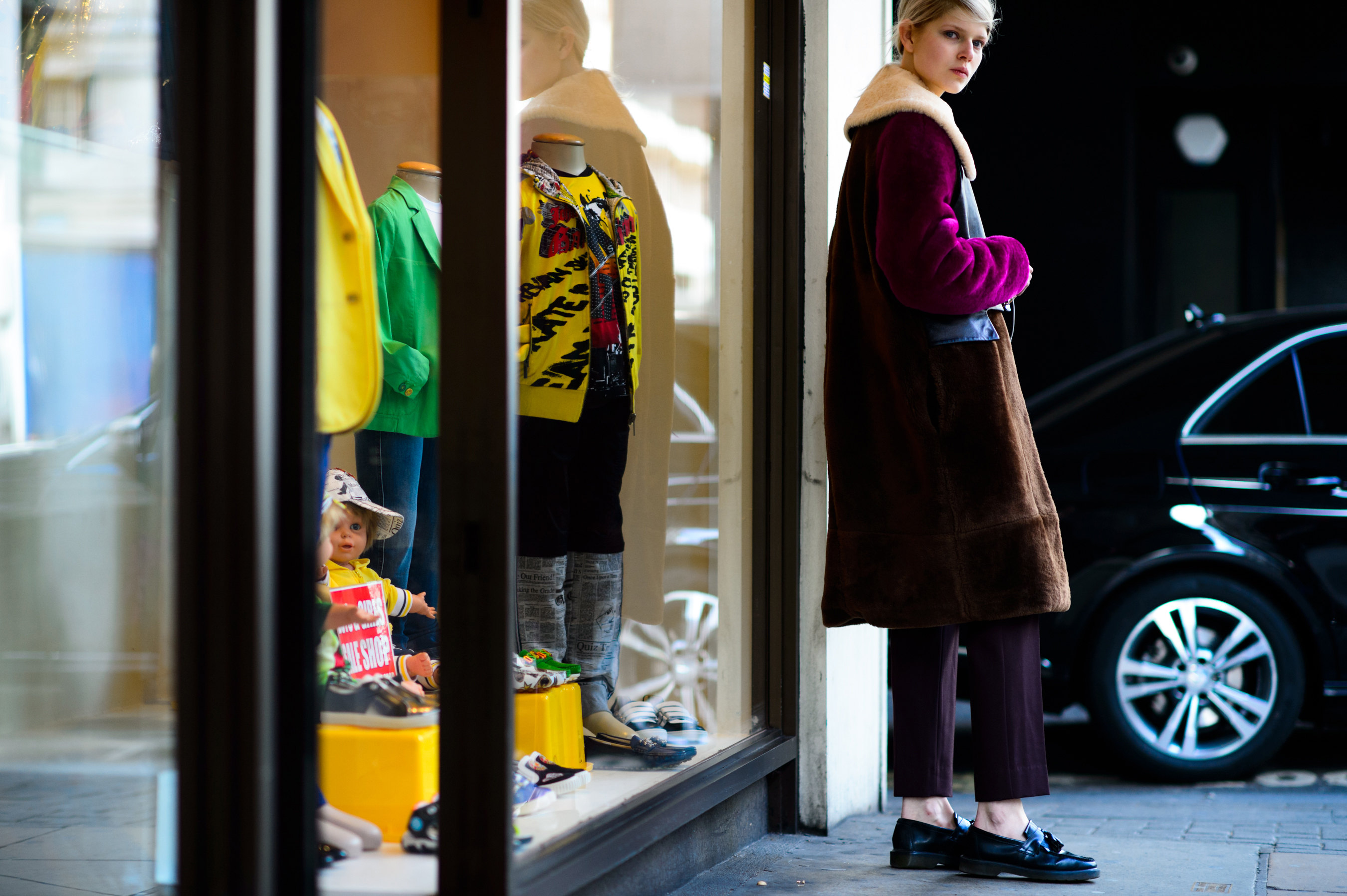 Blonde Polish model after Erdem FW15
