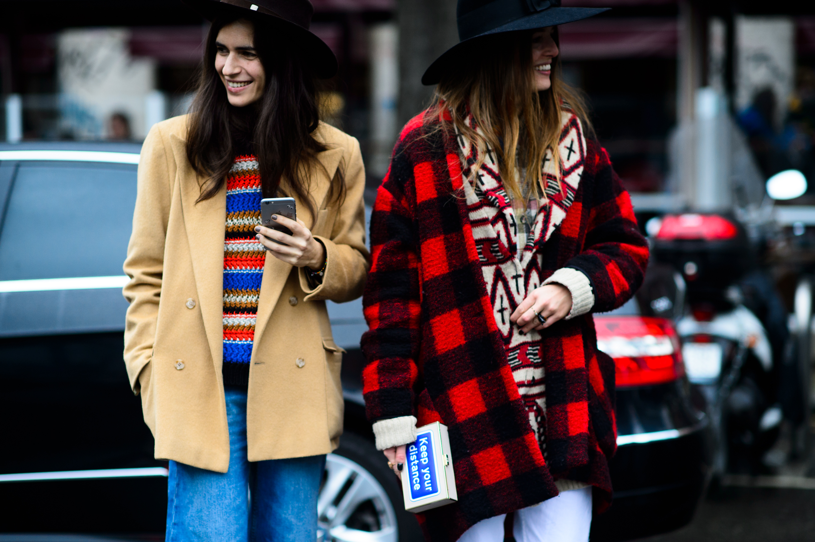 Two Italian women after Giorgio Armani FW15