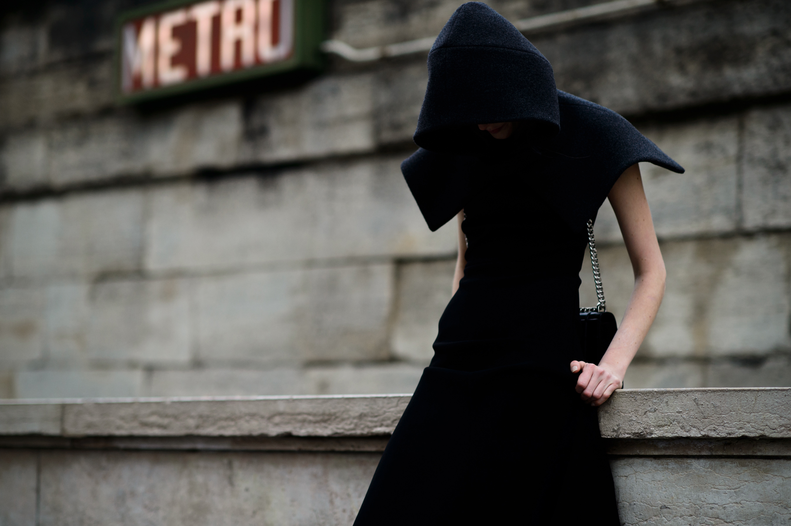 Belgian model after Valentino FW15