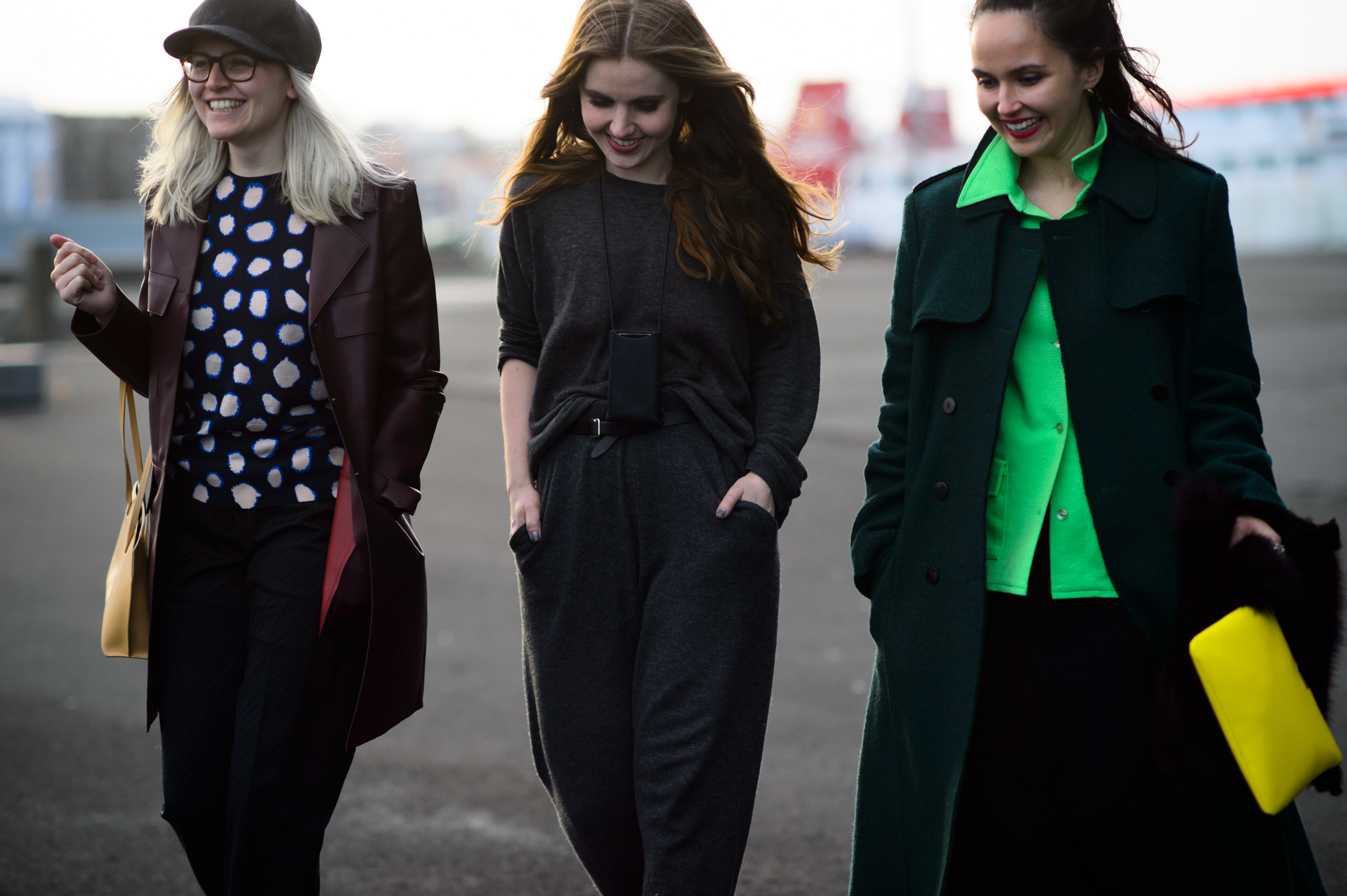 Three Icelandic women at Fashion Week