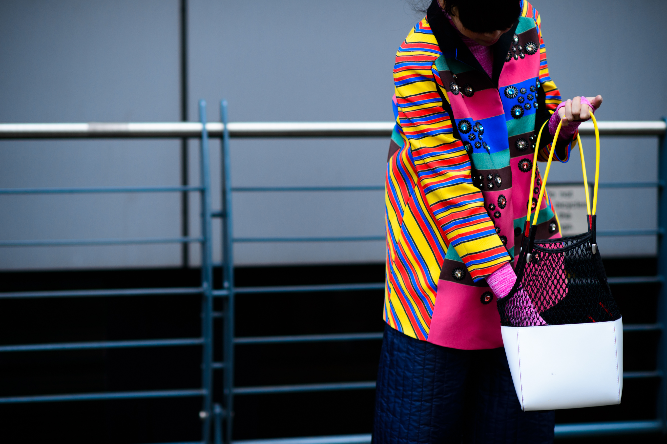 Susie Bubble before a fashion show