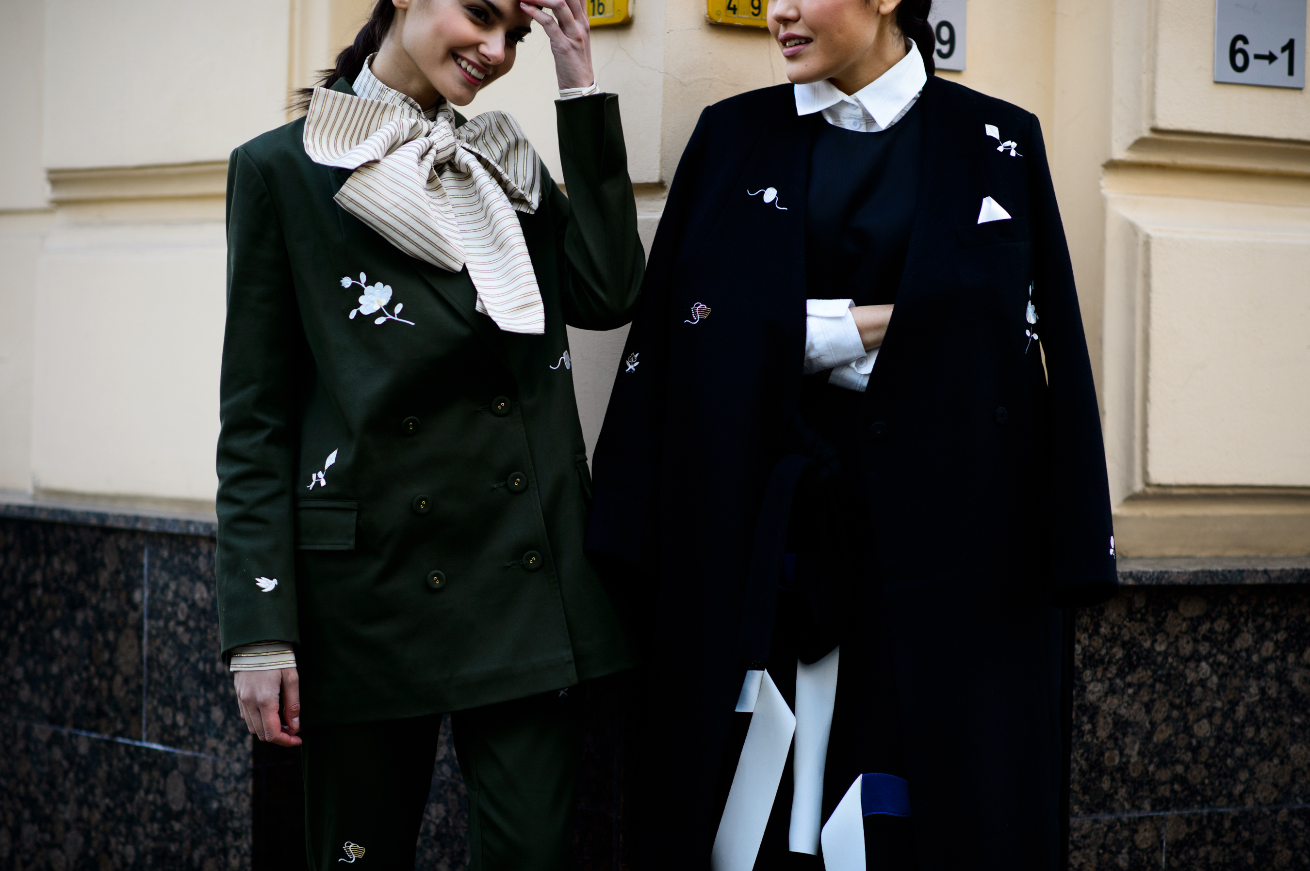 Two Russian models wearing J.Kim